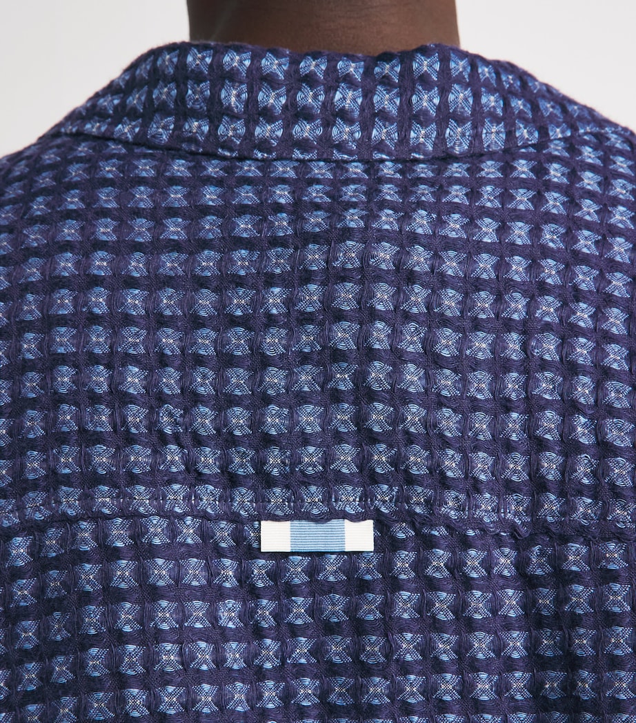 CHÉ Mens Linen Riita Shirt Navy Image 3