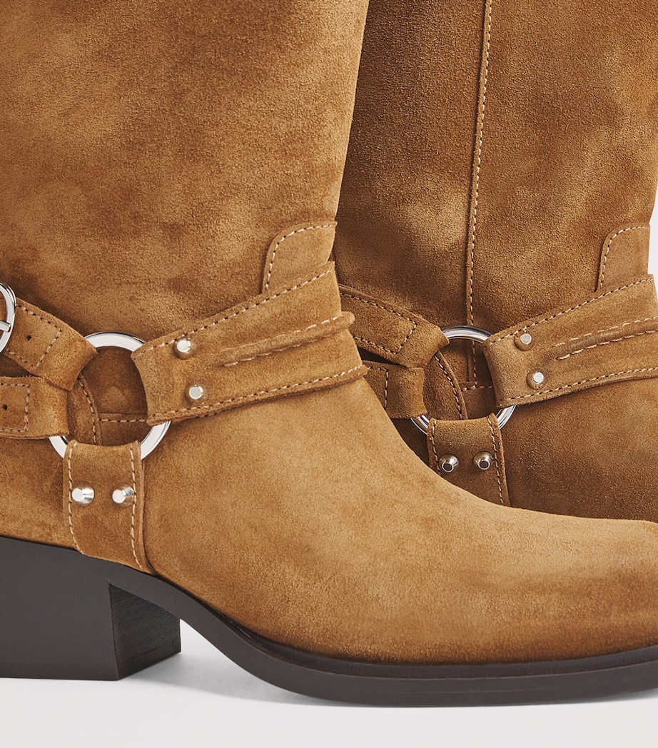 Suede Biker Boots CAMEL Image 7