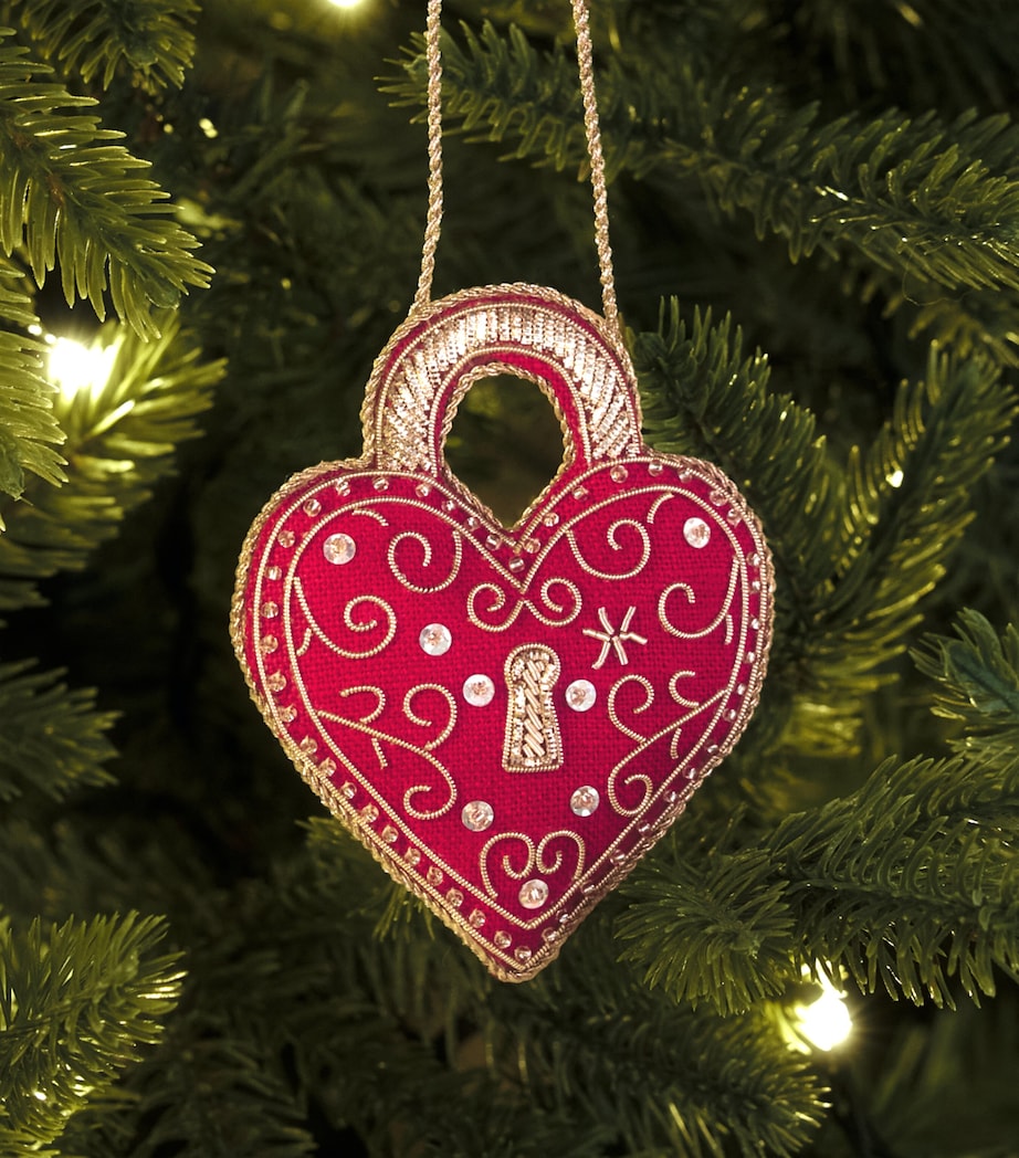 Katie Larmour Heart Locket Tree Decoration Red Image 3