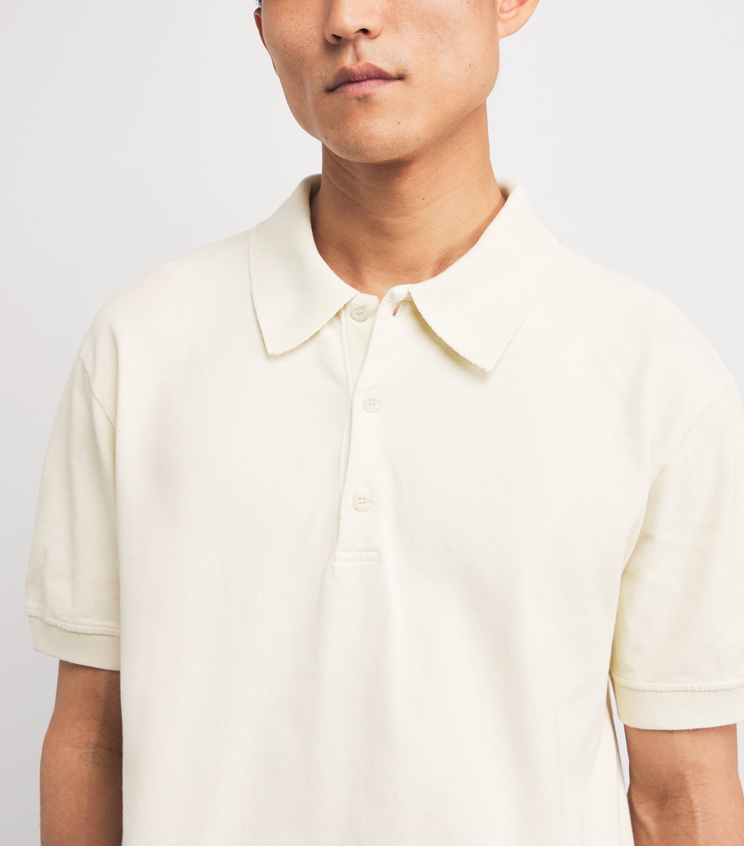 Cotton Banded Polo Shirt MT138-1834-ECR Image 6