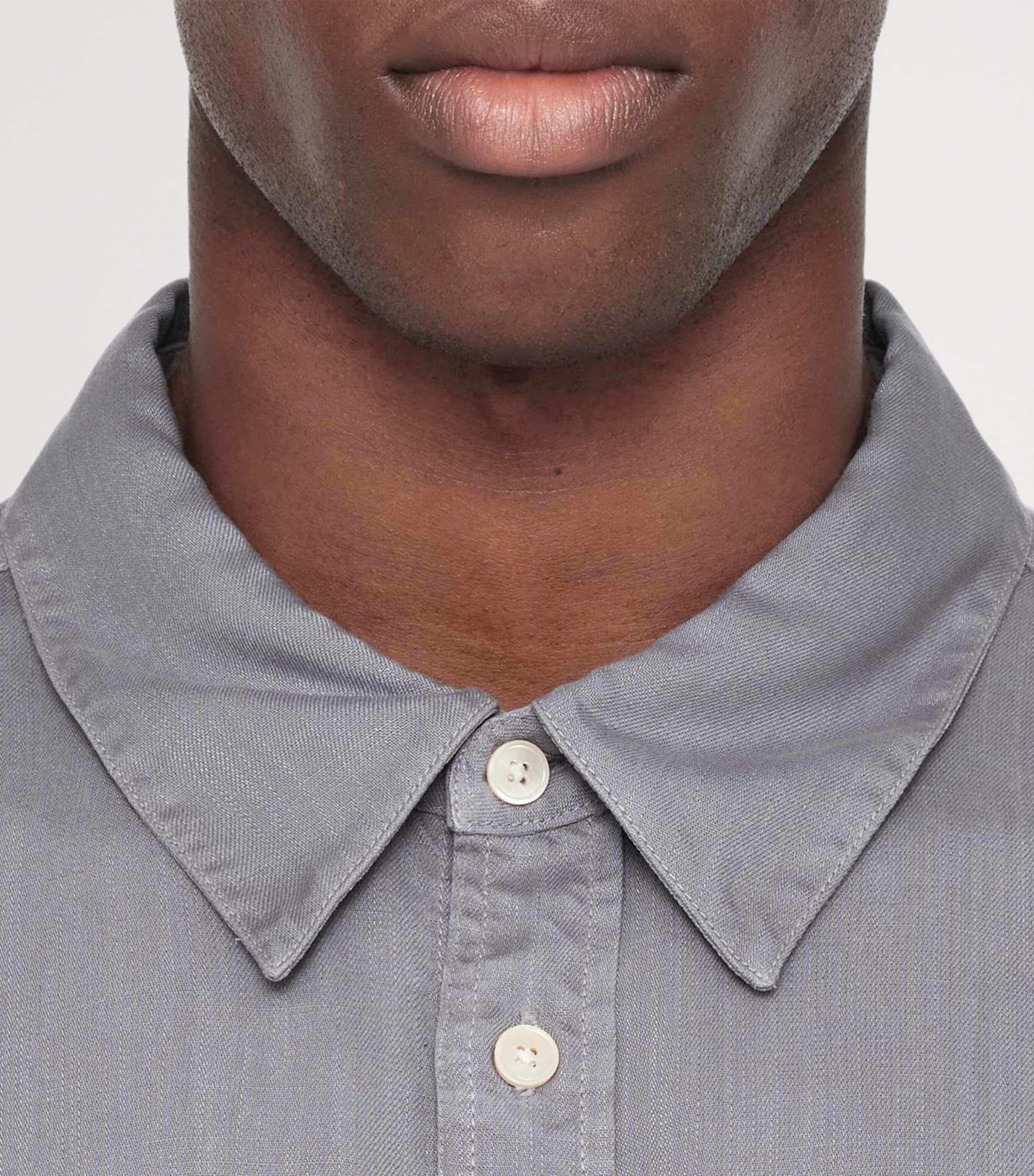 AllSaints Mens Bond Shirt Cloud Grey Image 8