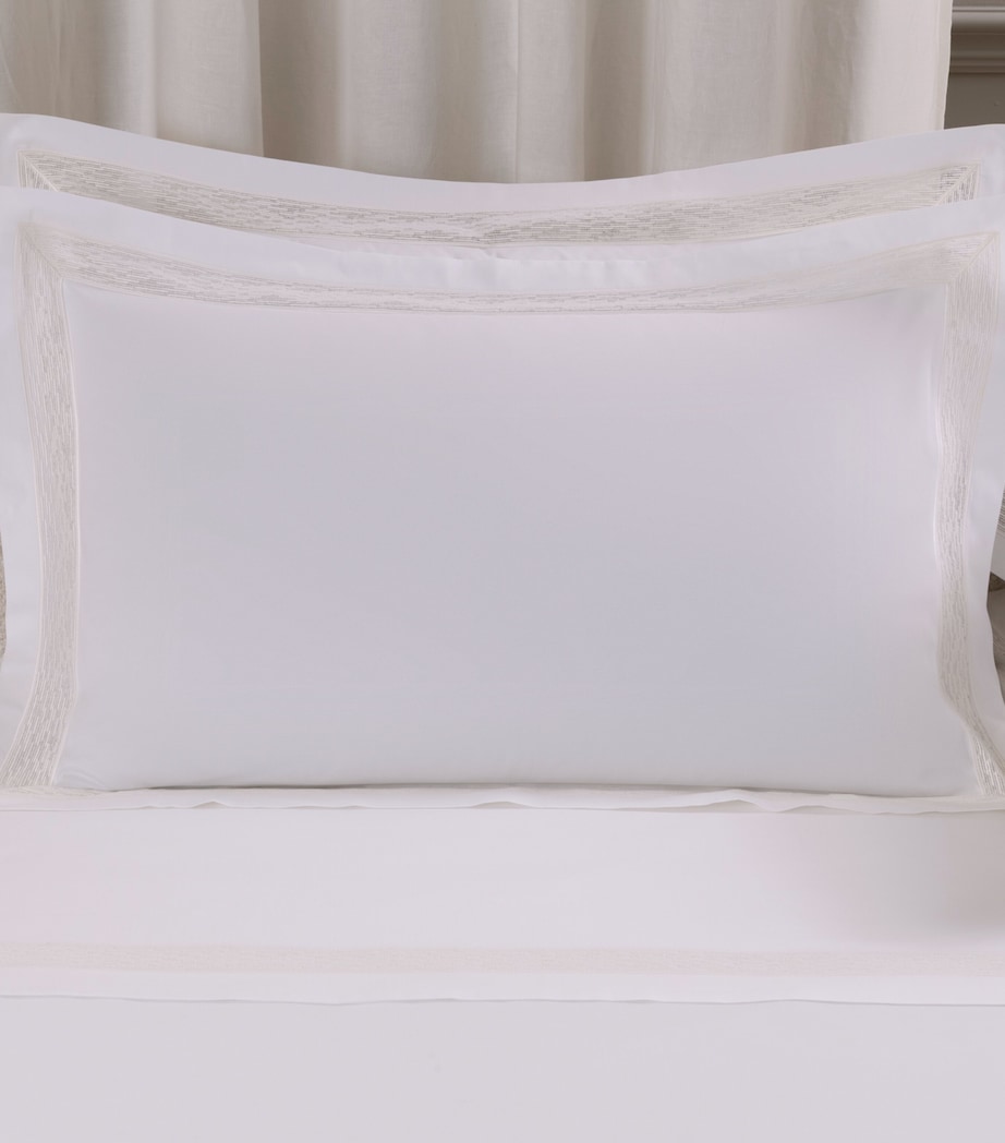 Frette Cotton Balance Lace Oxford Pillowcase (51cm x 71cm) Milk Image 3