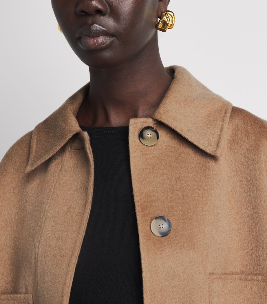 Joseph Womens Wool-Silk Kalaa Jacket Camel Image 3