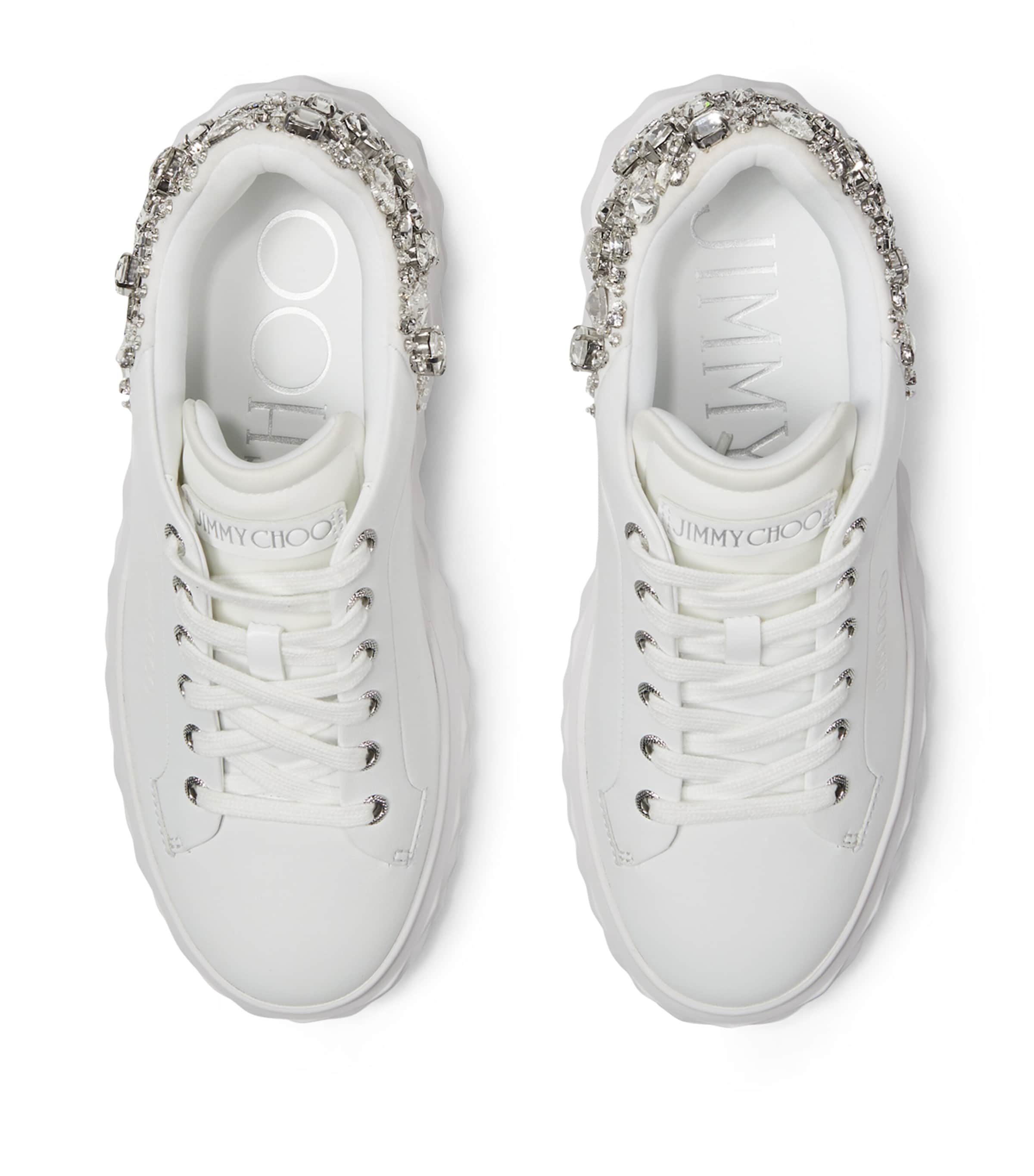 Diamond Light Maxi Leather Sneakers X WHITE/SILVER Image 3