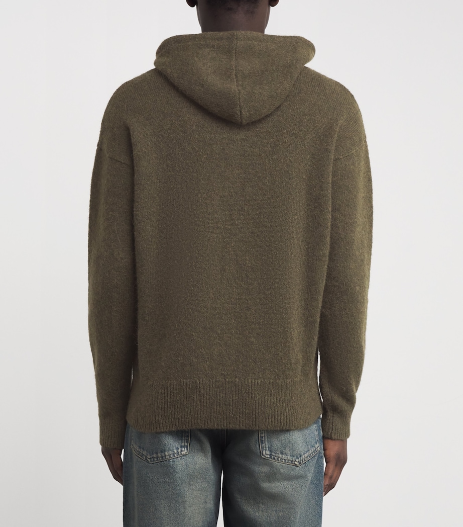 Wool-Blend Logo Hoodie GREEN Image 4