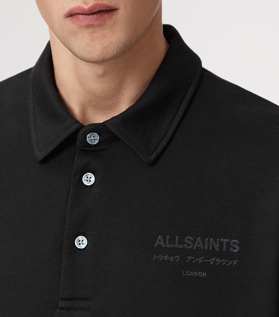 Cotton Xander Polo Sweatshirt JET BLACK Image 7