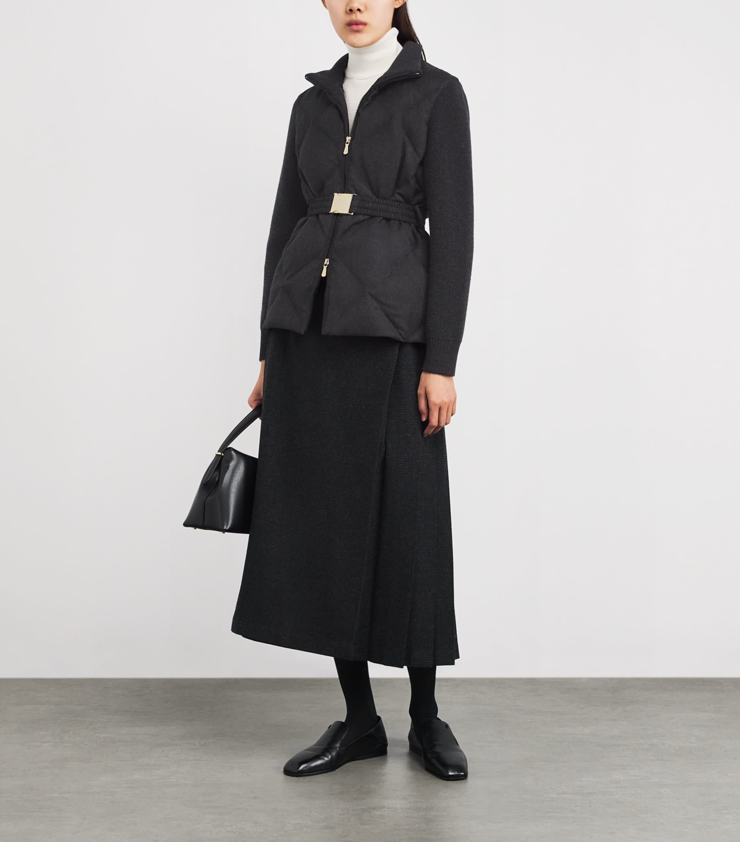 Belted Quilted Jacket CARBONE Image 2