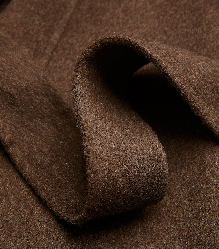 Wool-Cashmere Fur-Trim Coat 204 Image 5