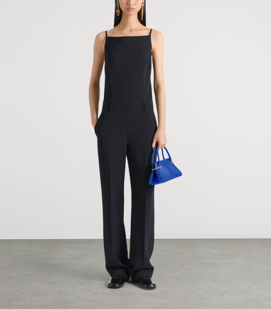 Mini Leather Pinch Top-Handle Bag COBALT BLUE Image 2