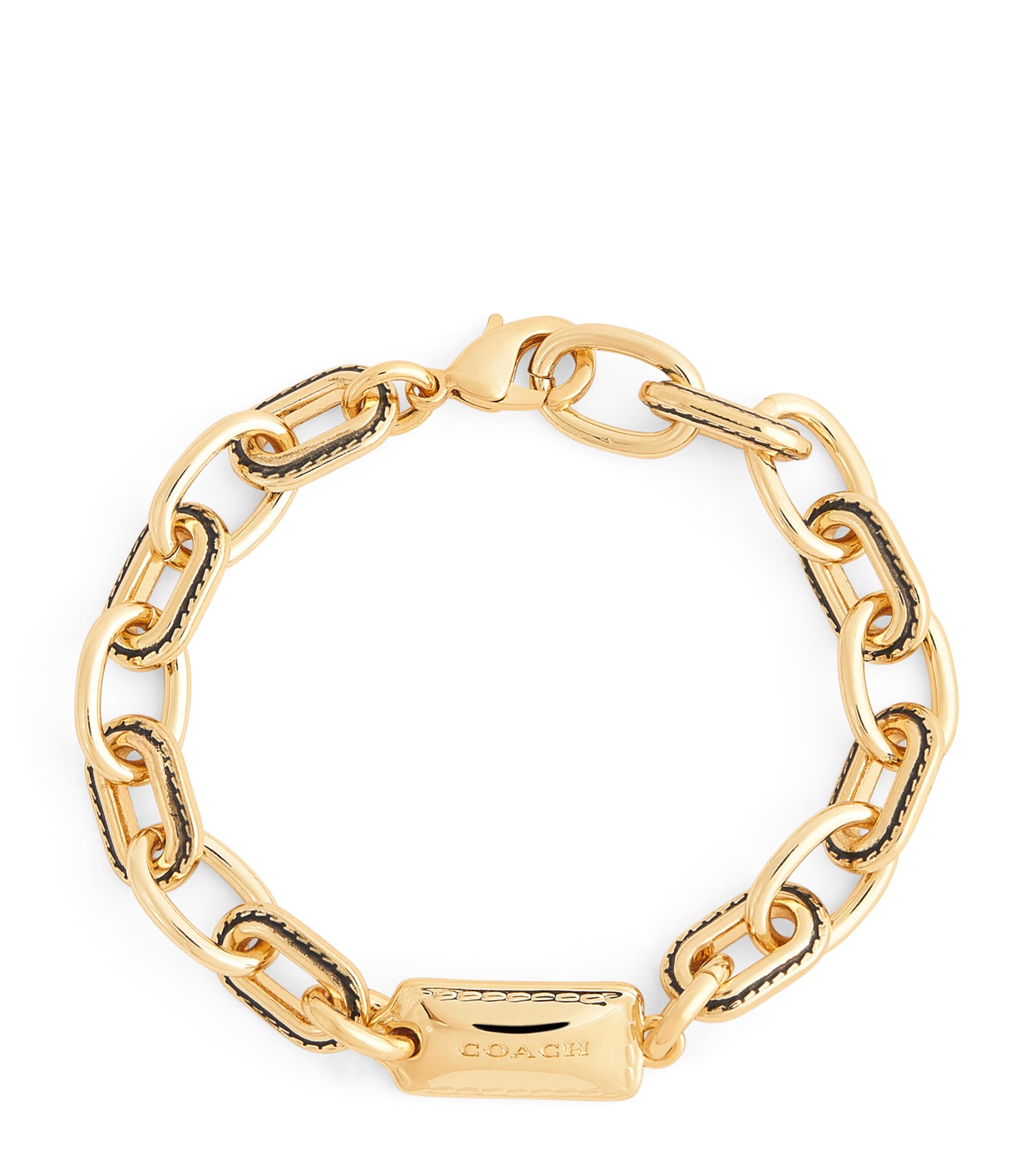 Coach Chain Link Bracelet In Gold