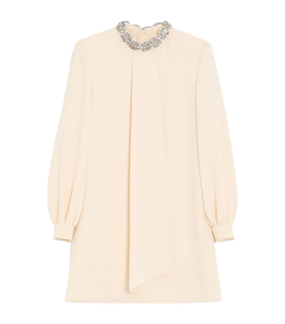 Valentino Womens Silk Cady Embroidered Mini Dress Image 1