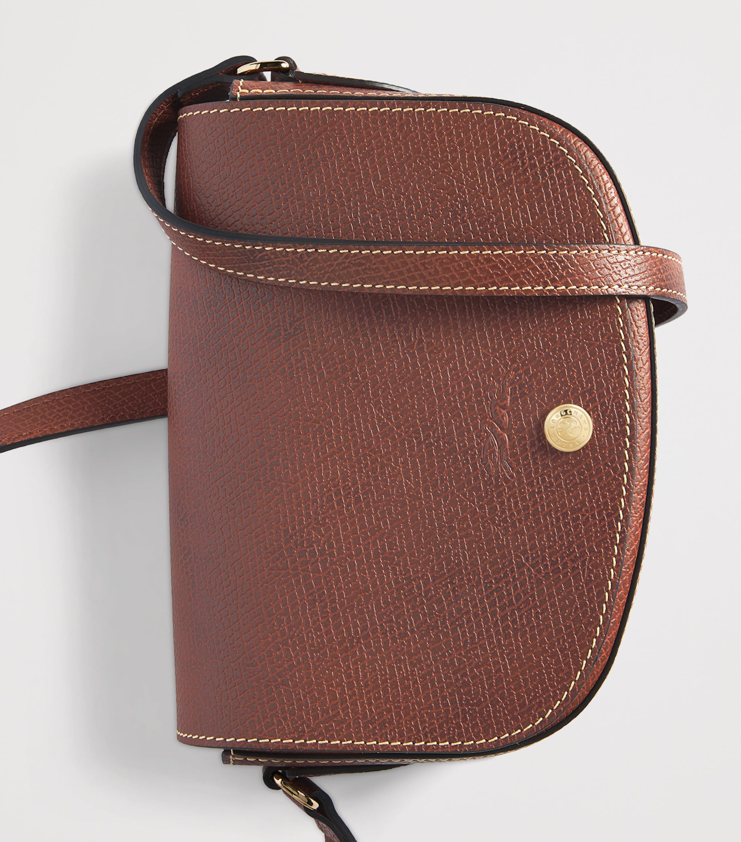 Longchamp Small Leather Épure Cross-Body Bag Brun Image 6