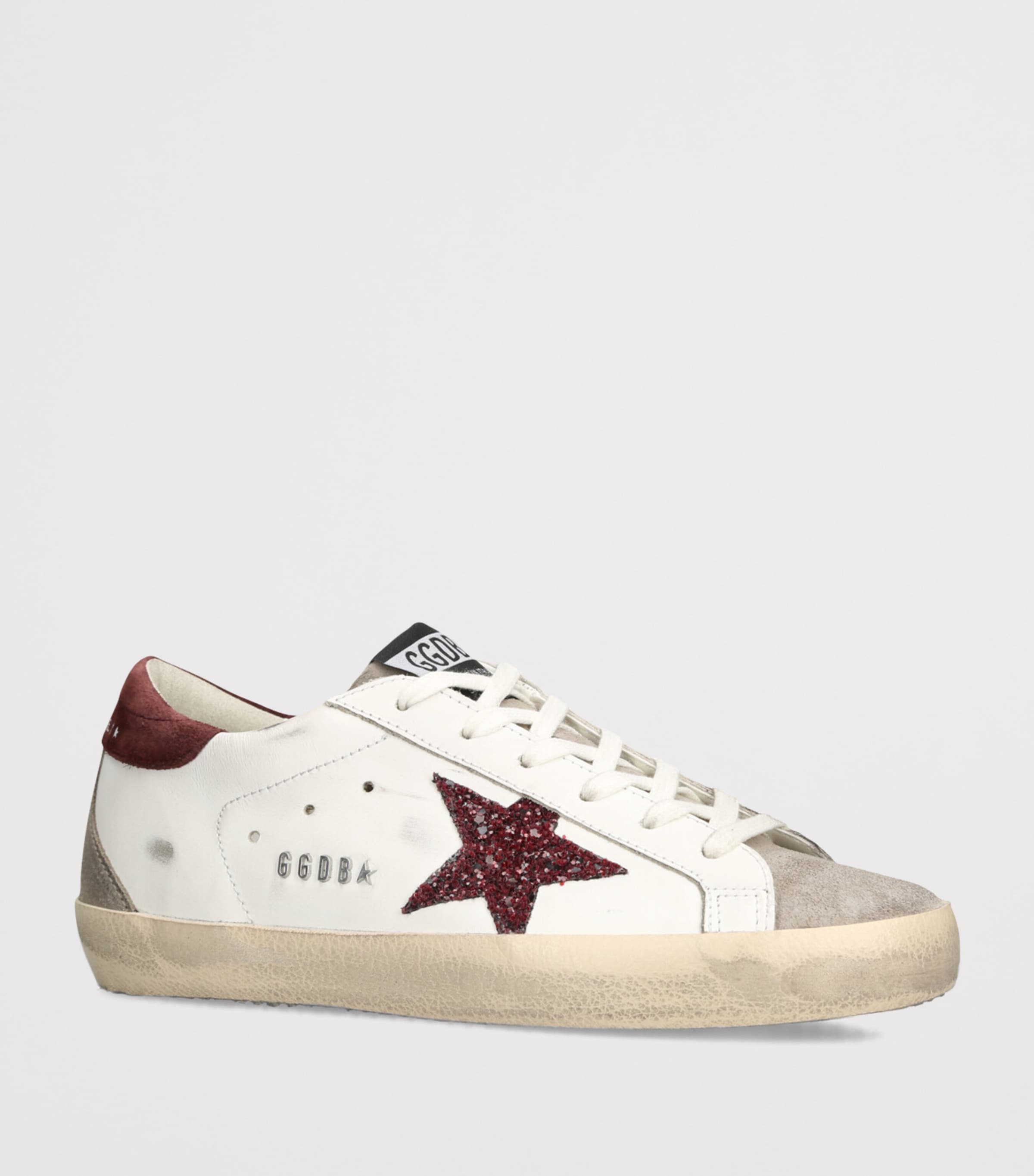 Leather Super-Star Sneakers WHITE/RED Image 3