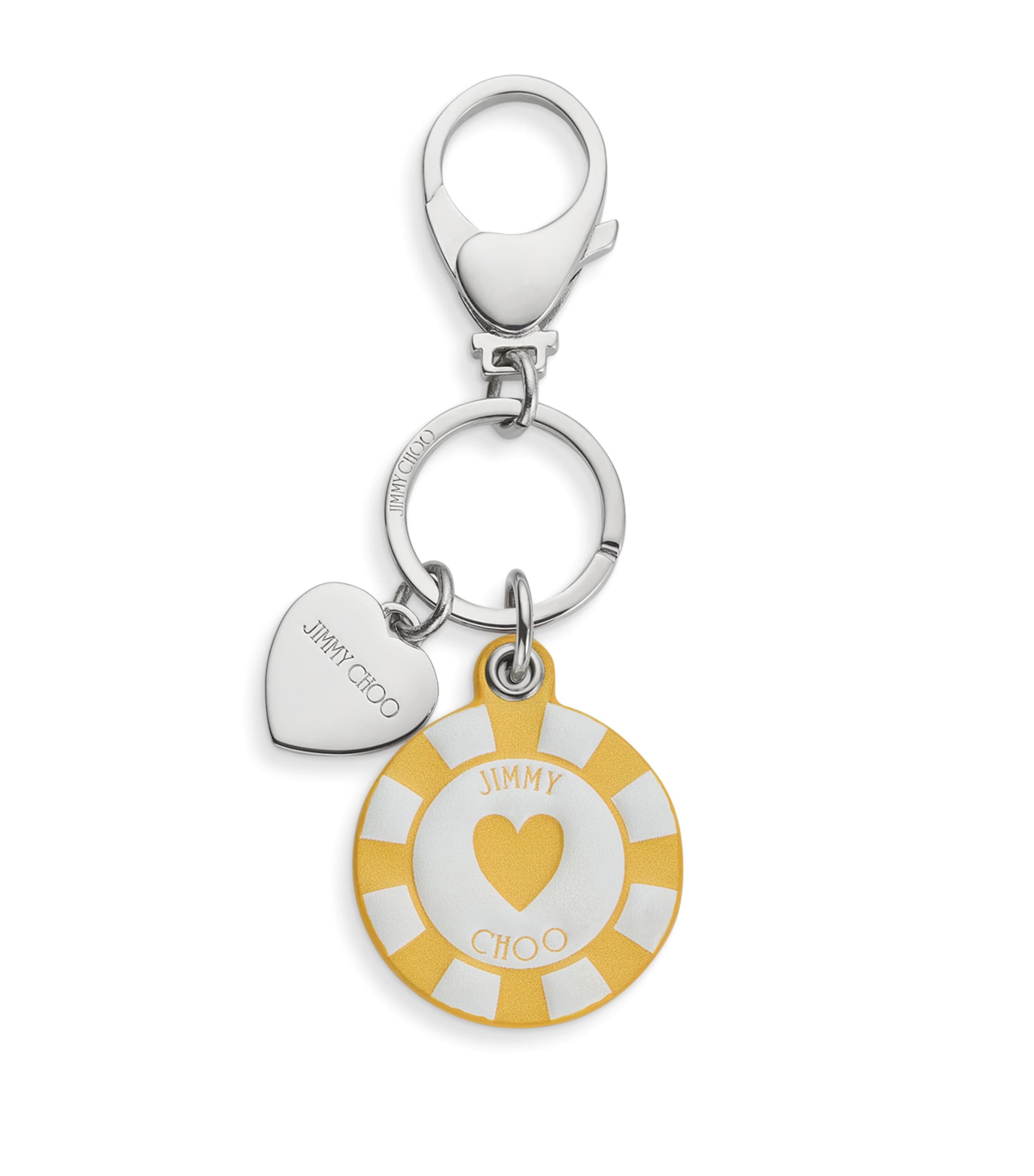 Jimmy Choo Chip Bag Charm In Yellow