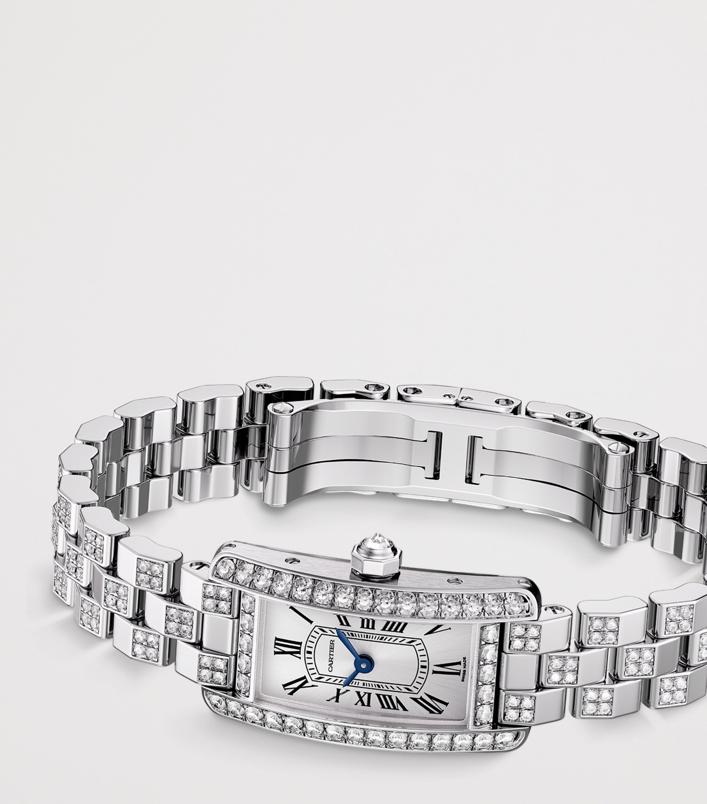 Cartier Mini White Gold and Diamond Tank Américaine Watch 15.2mm White Gold Image 5