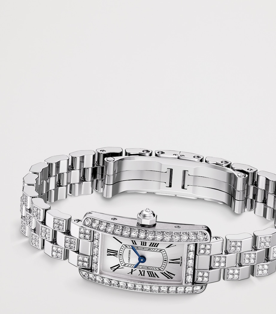 Cartier Mini White Gold and Diamond Tank Américaine Watch 15.2mm White Gold Image 5