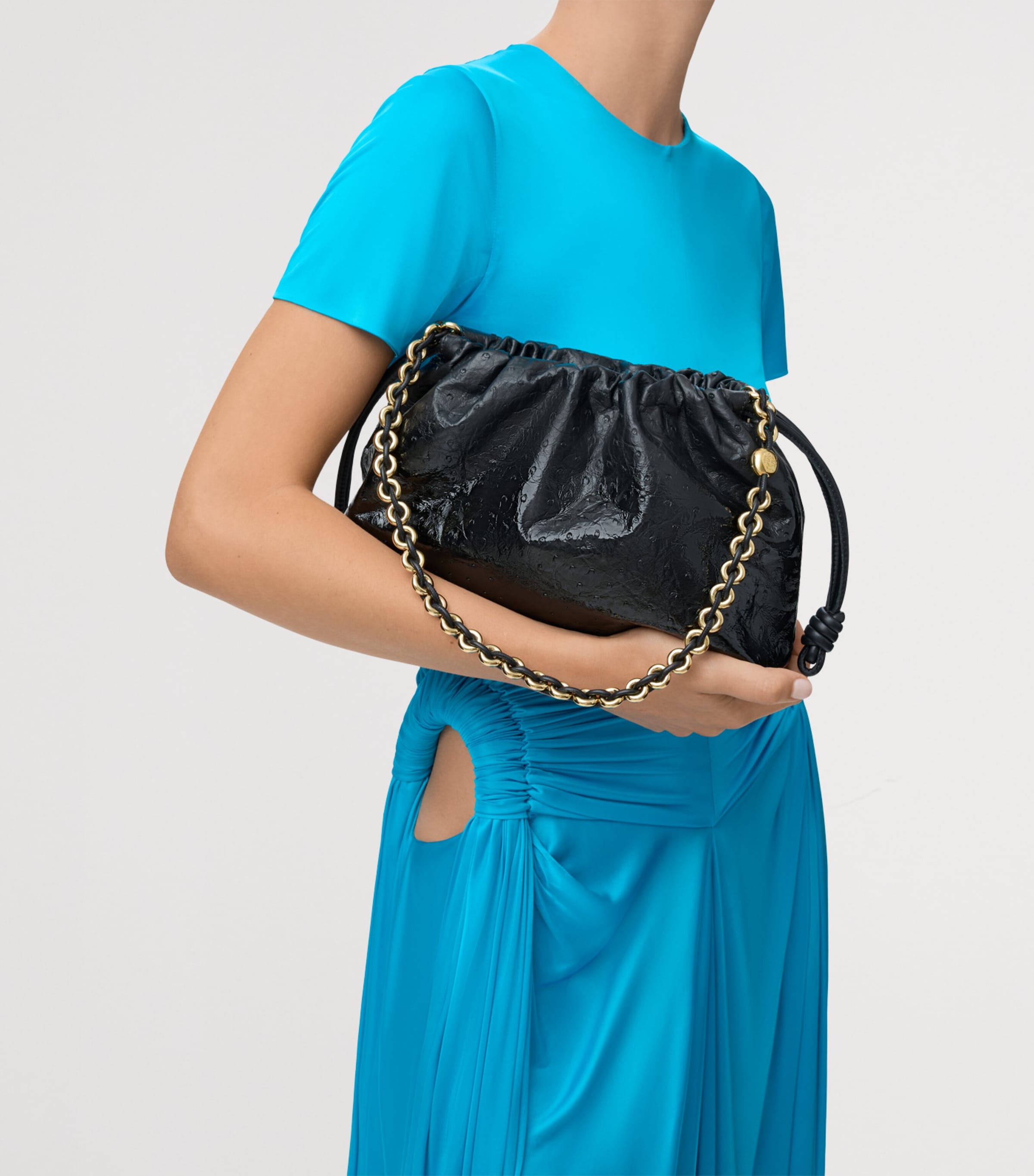 LOEWE Medium Leather Flamenco Purse Black Image 2