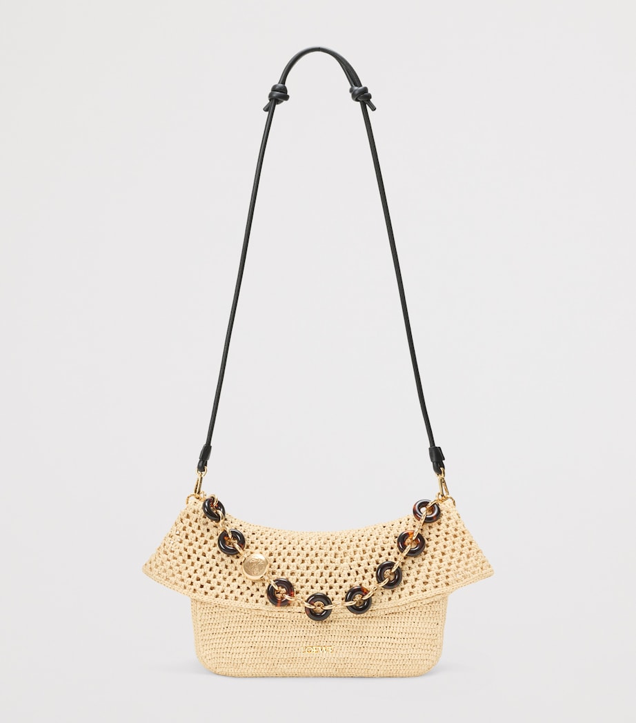 LOEWE x Paula's Ibiza Medium Raffia Ola Bag Shoulder Bag Natural Image 11