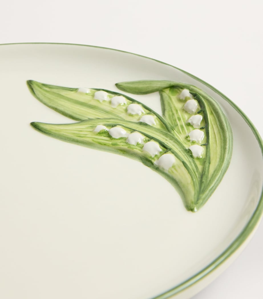 Lilly Of The Valley Dessert Plate (21cm) WHITE/GREEN Image 4