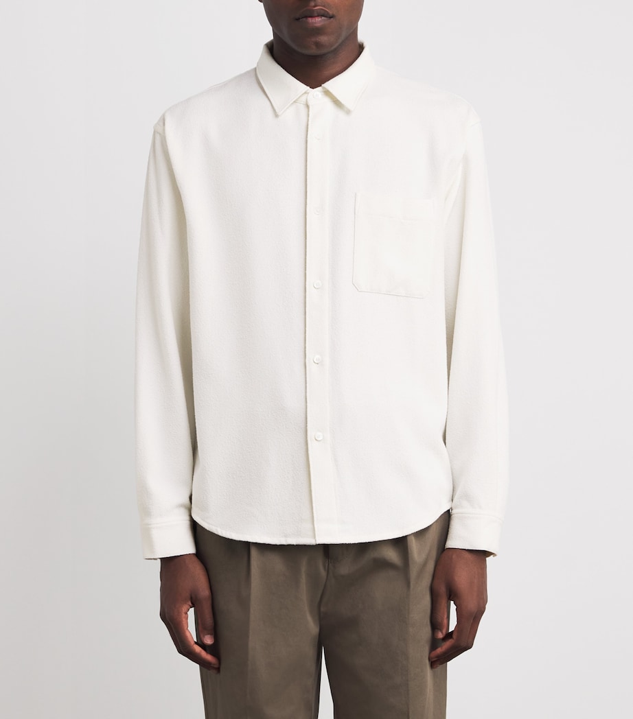 Textured Pocket-Detail Shirt WHITE SAND Image 3