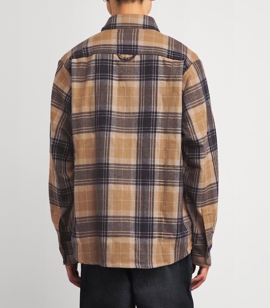 Wool-Blend Flannel Shirt IAK DARK NAVY Image 4
