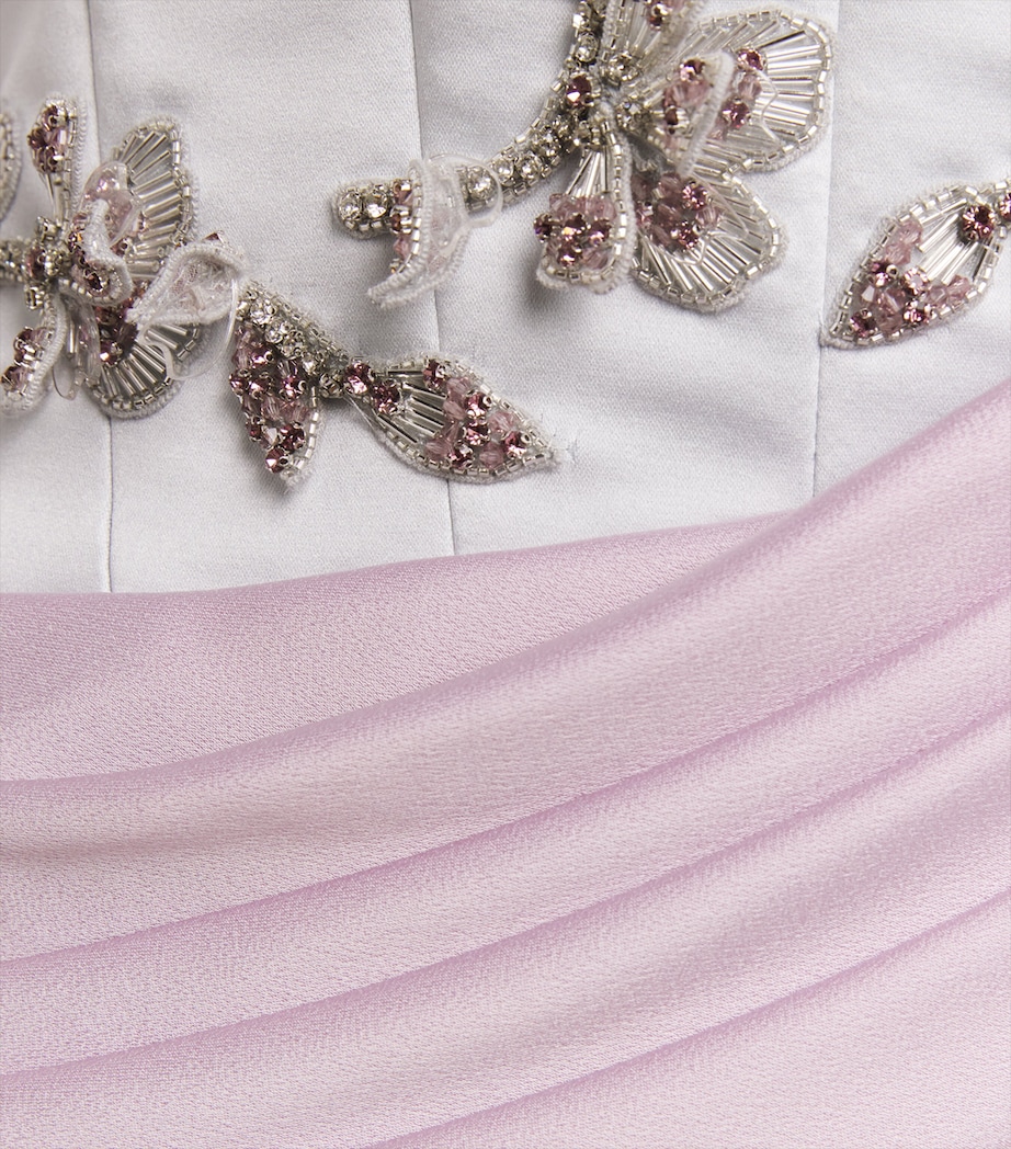 Embellished Sacha Corset Gown SILVER / LILAC Image 5