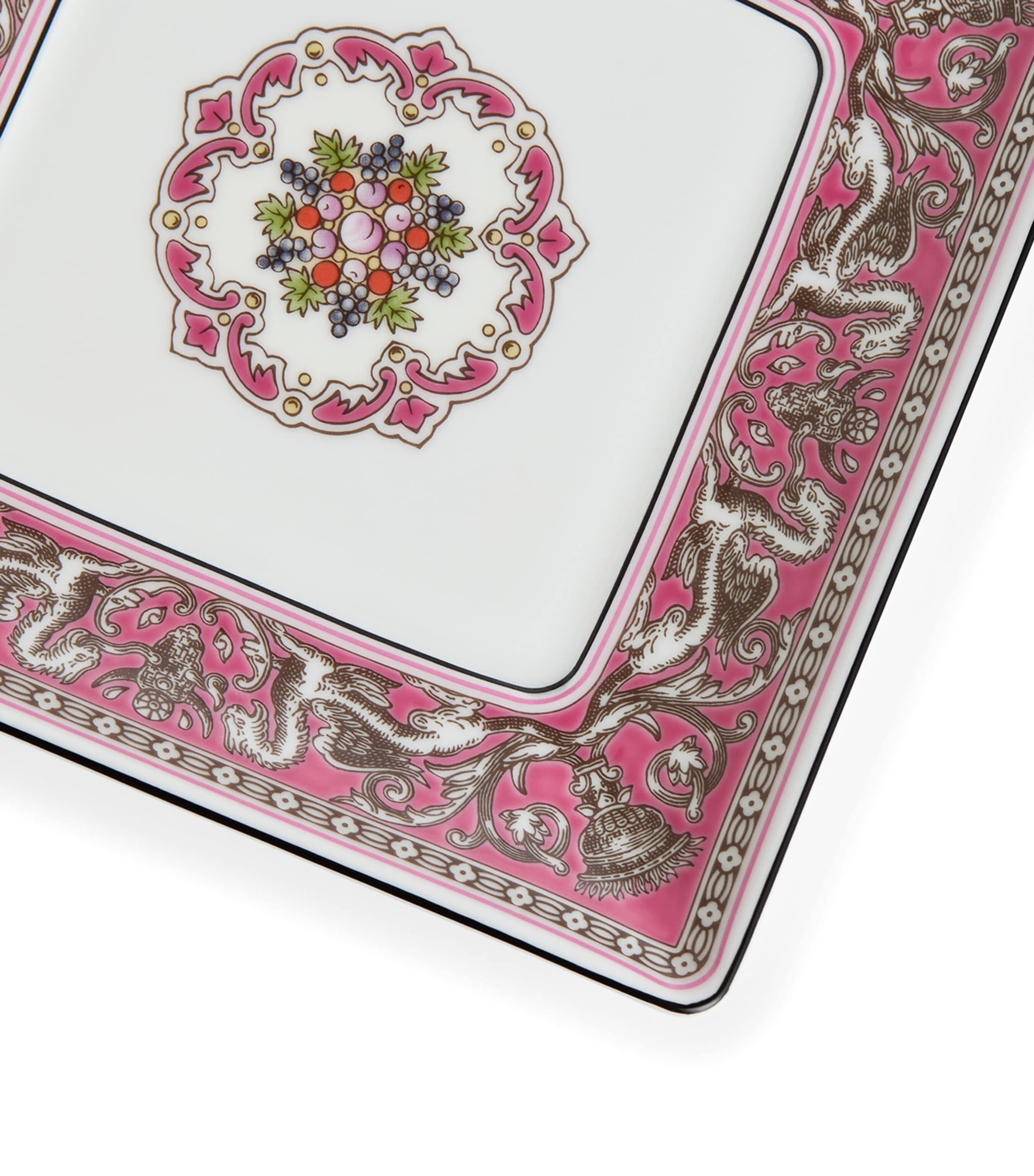 Florentine Fuchsia Square Tray (14cm) PINK Image 4