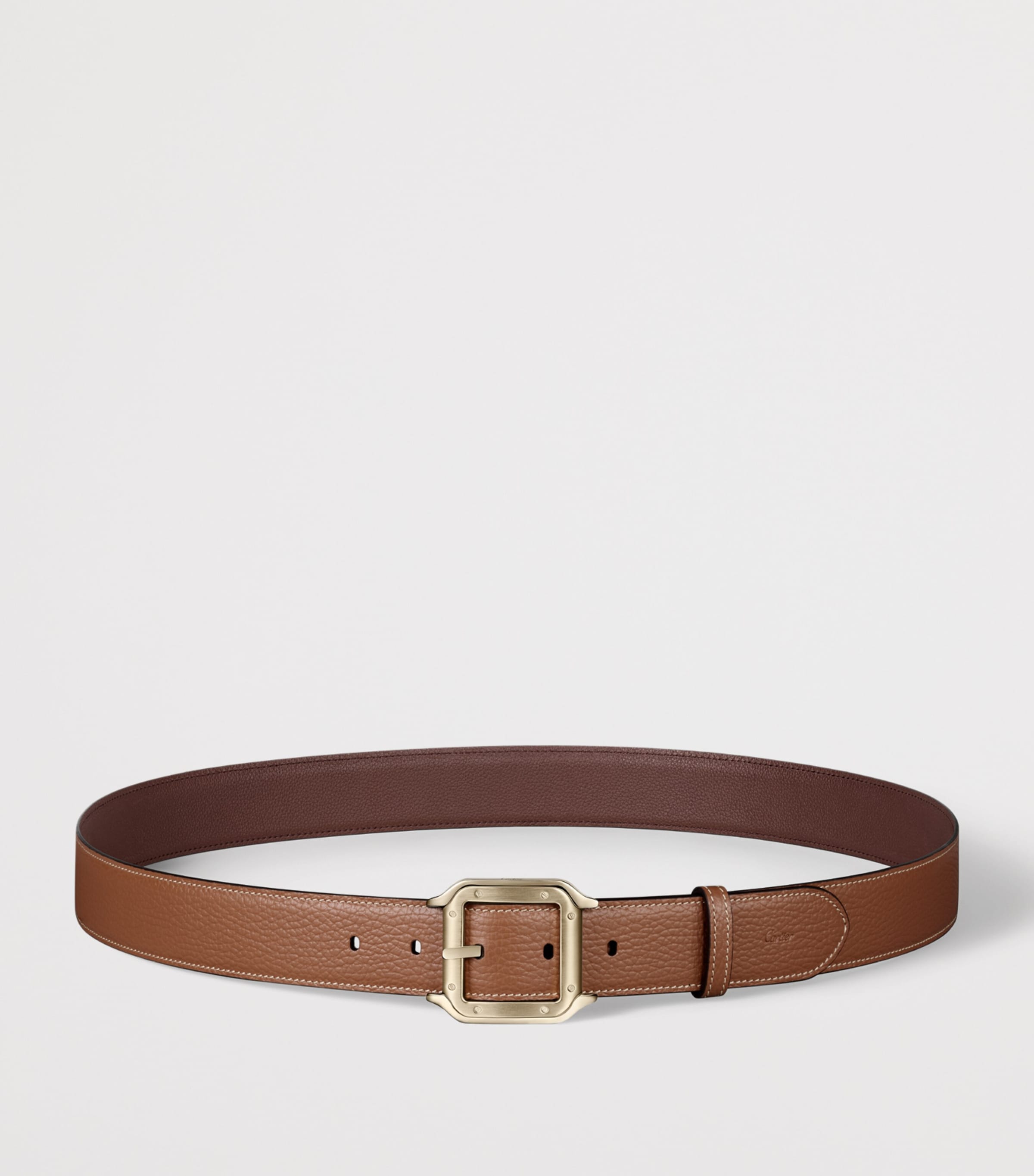 Cartier Leather Reversible Santos de Cartier Belt Black Image 3