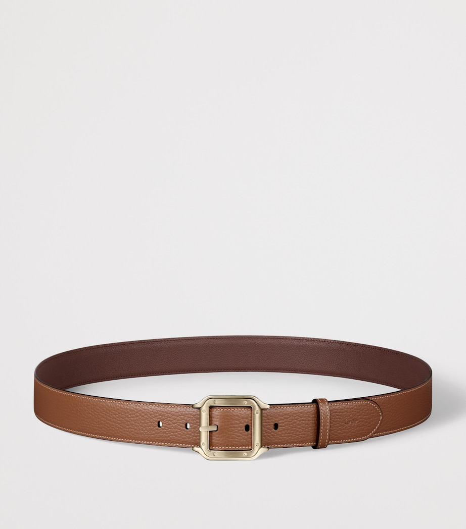 Cartier Leather Reversible Santos de Cartier Belt Black Image 3