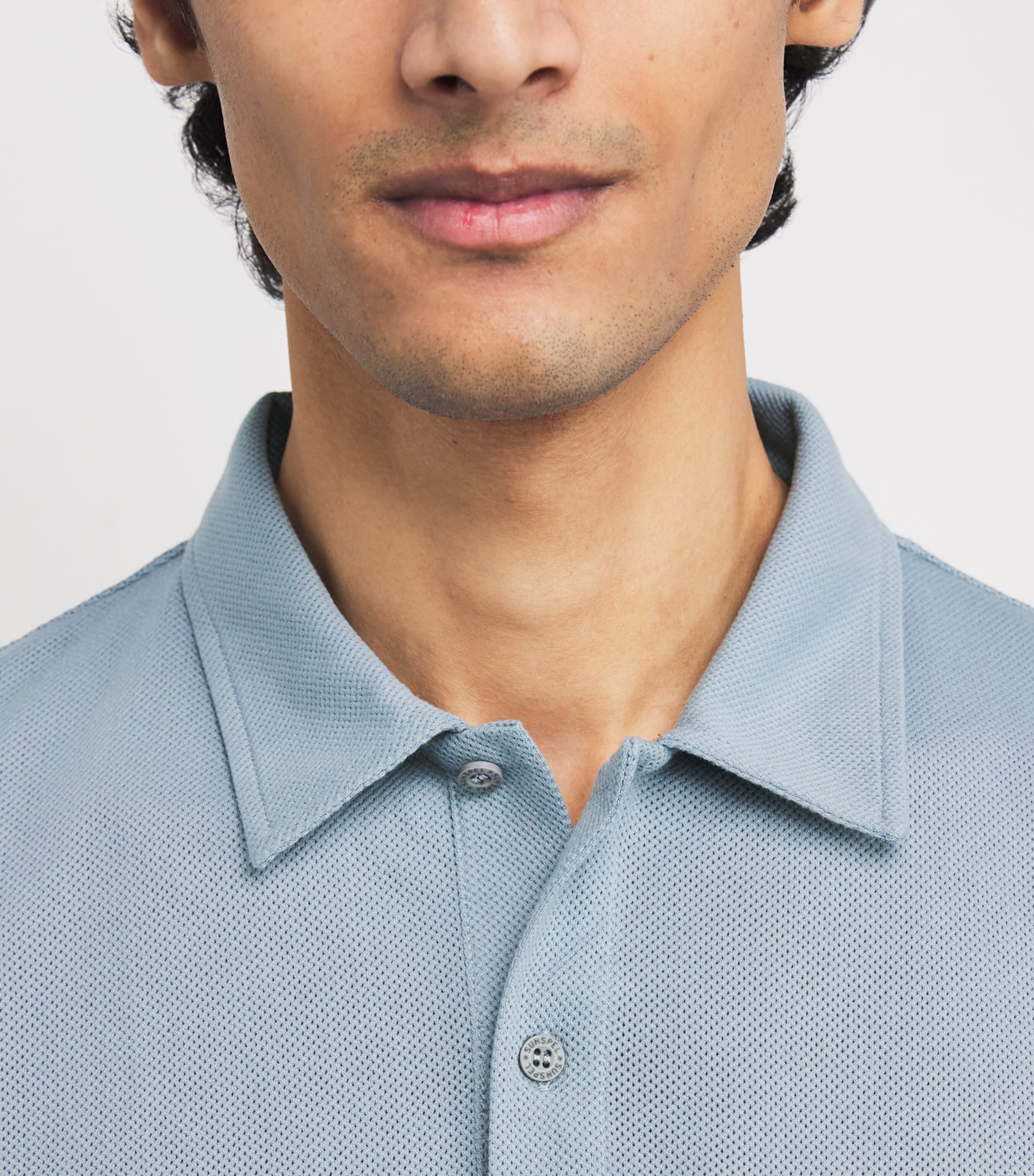 Supima Cotton Riviera Polo Shirt BUWT STONE BLUE Image 6