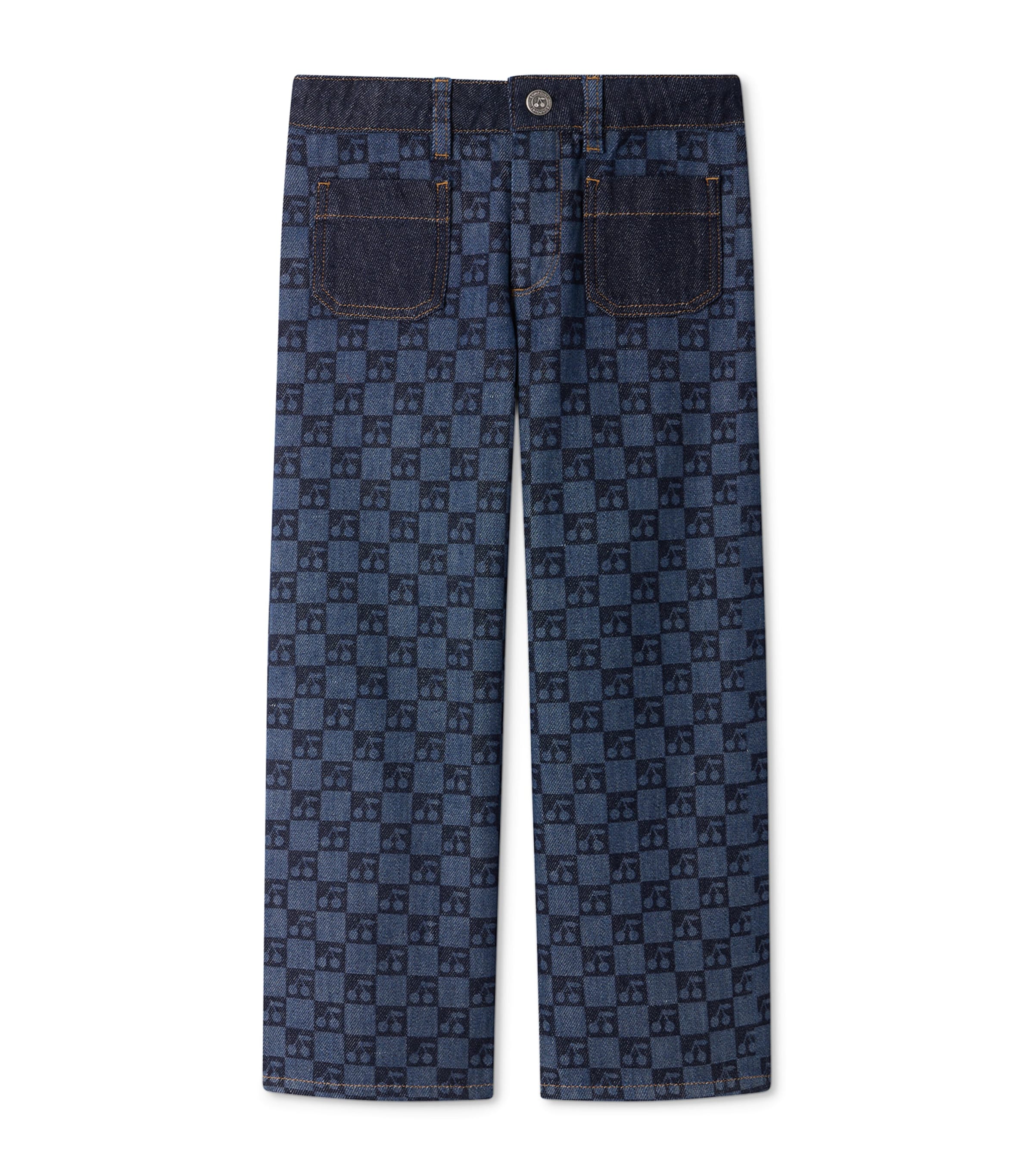 Bonpoint Cotton Cherry Print Jeans (4-8 Years) Imp Jean Clair Image 1