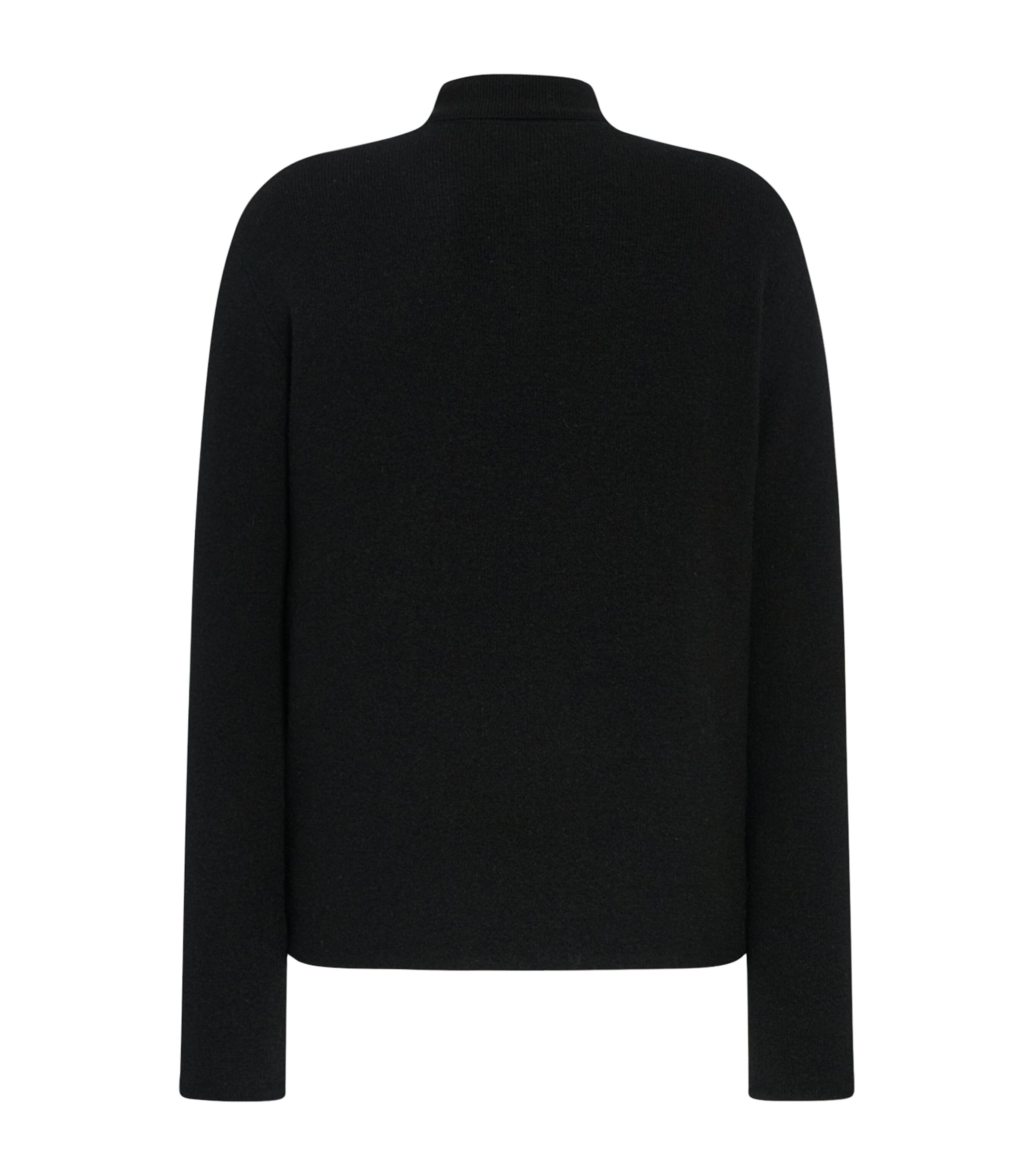 Tiger Cashmere Polo Shirt BLACK Image 2