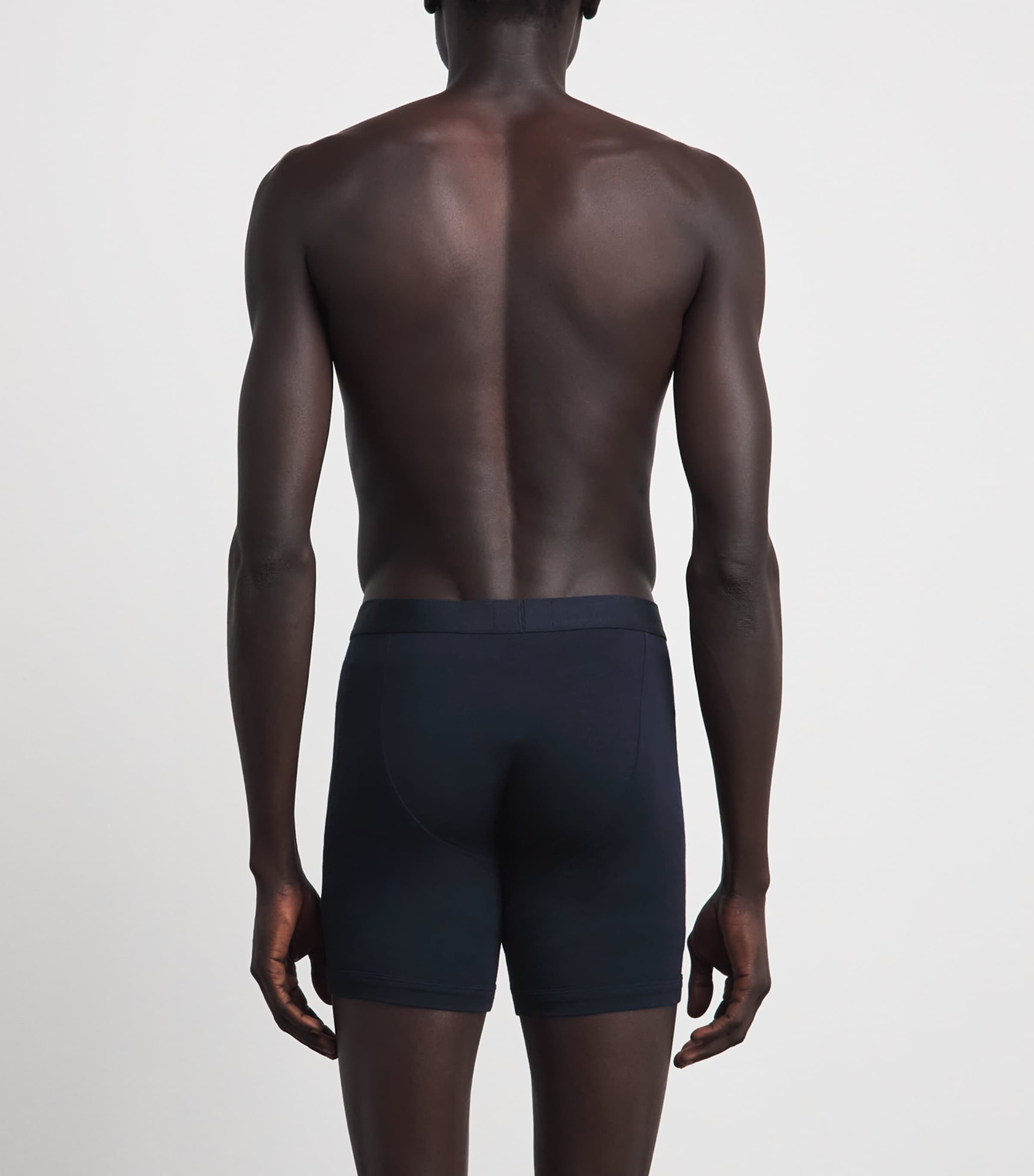 Emporio Armani Mens Stretch-Cotton Boxer Briefs (Pack of 3) Black/whi Image 3