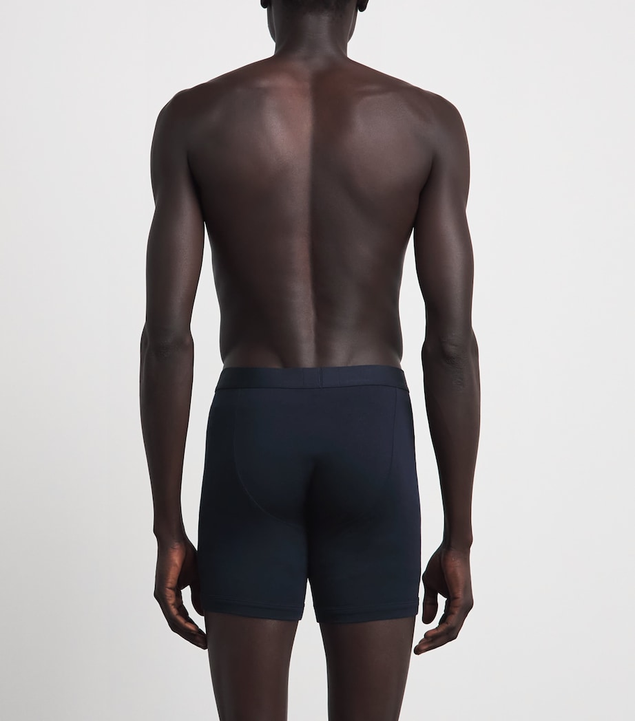 Emporio Armani Mens Stretch-Cotton Boxer Briefs (Pack of 3) Black/whi Image 3