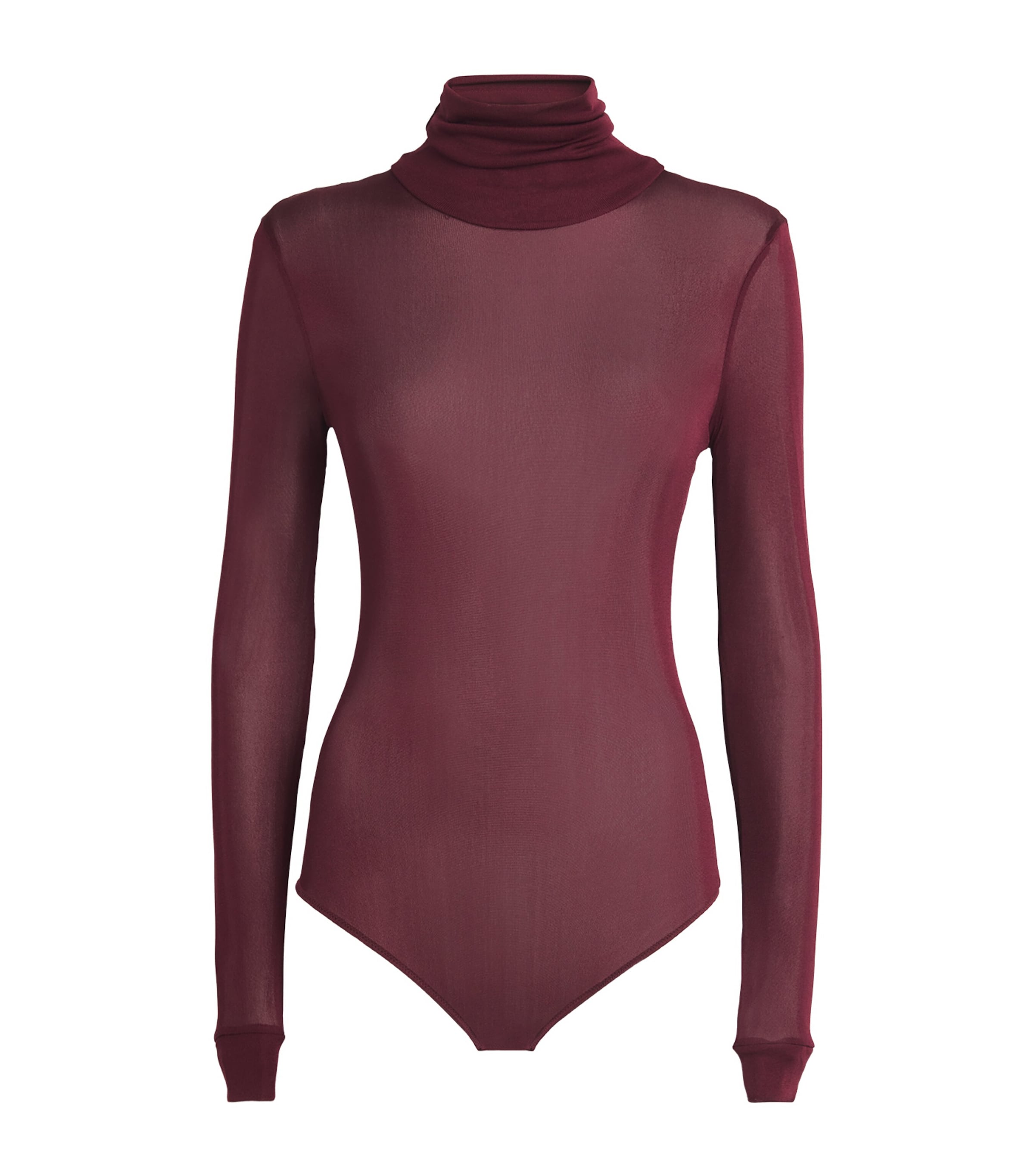 Maison Margiela Rollneck Bodysuit In Burgundy