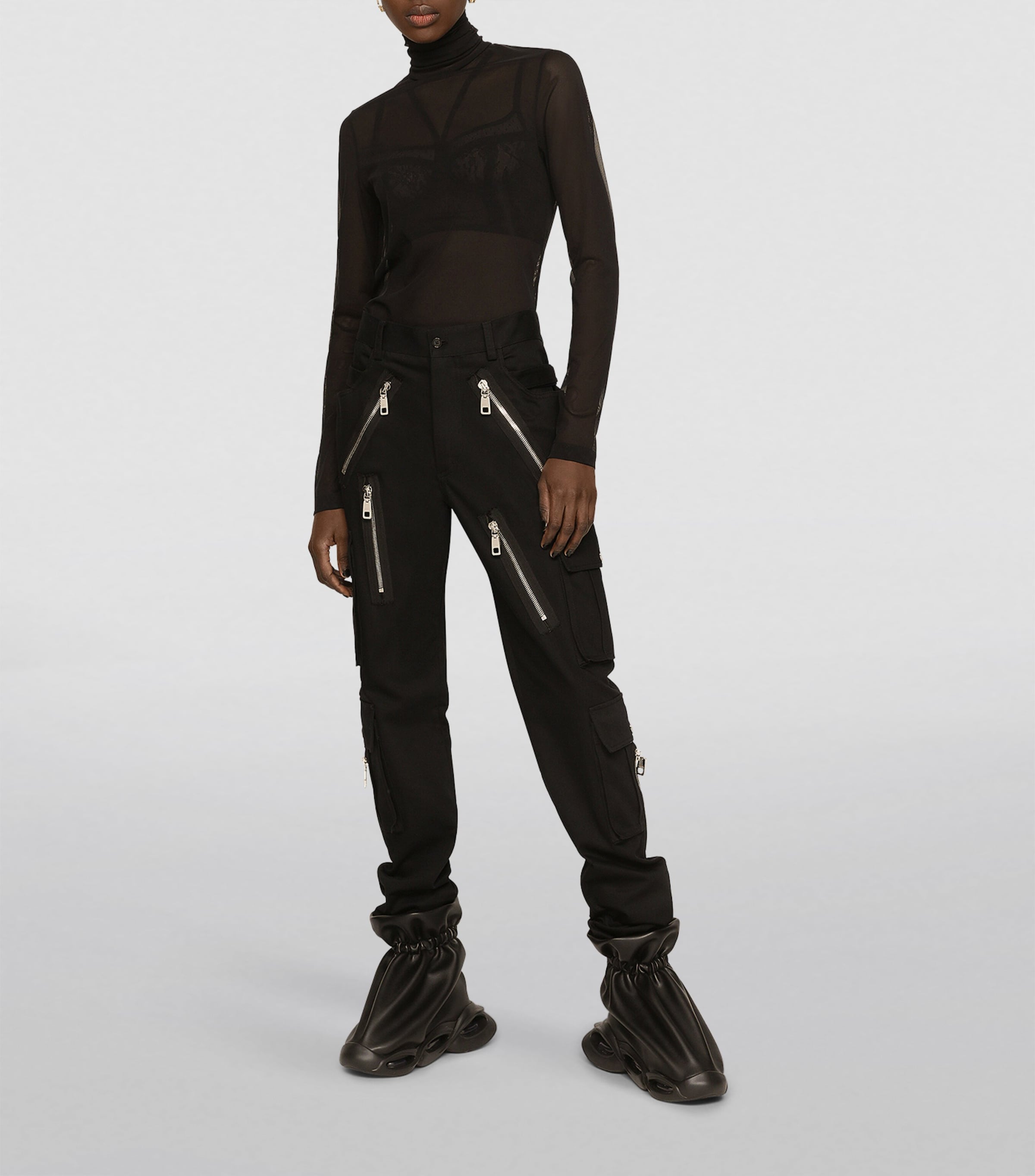 Rollneck Top N0000-BLACK Image 2