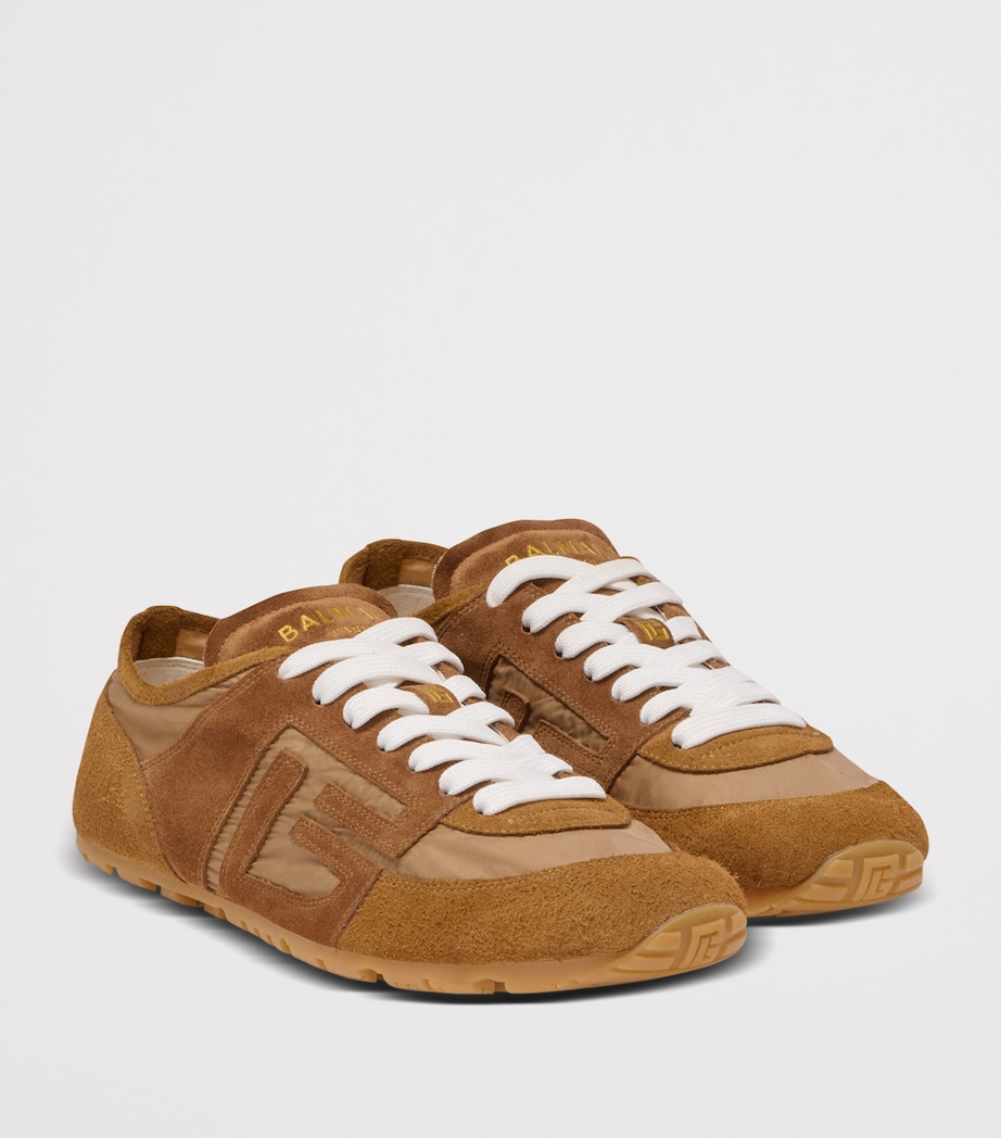 Balmain Suede Racer 45 Sneakers Beige Image 3