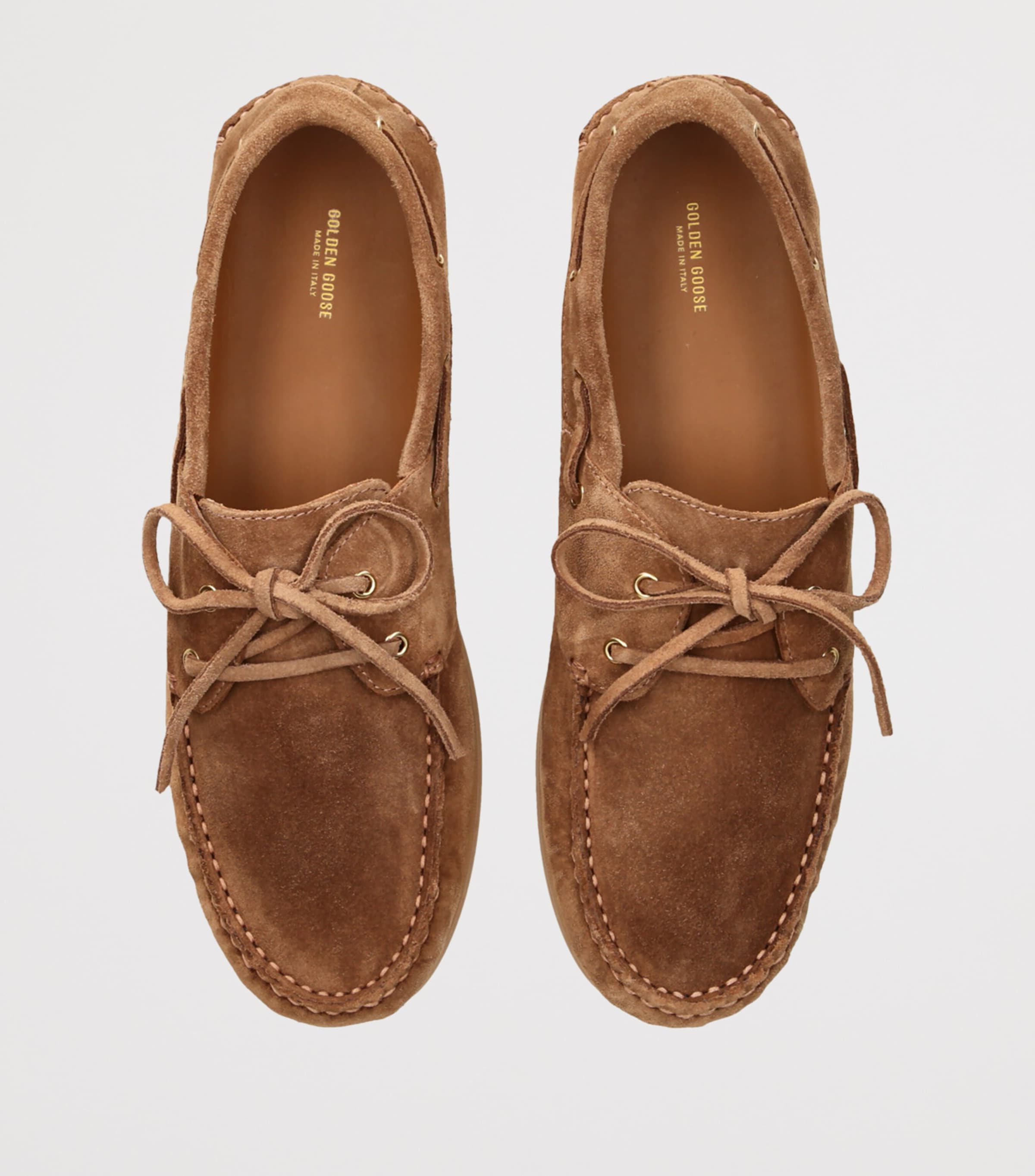Golden Goose Suede Cruise Boat Shoes Brown Image 4