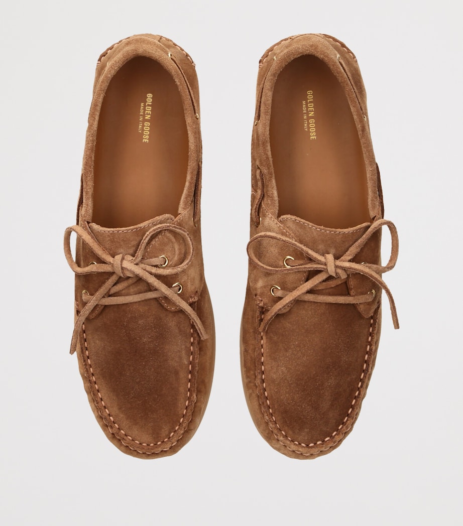 Golden Goose Suede Cruise Boat Shoes Brown Image 4