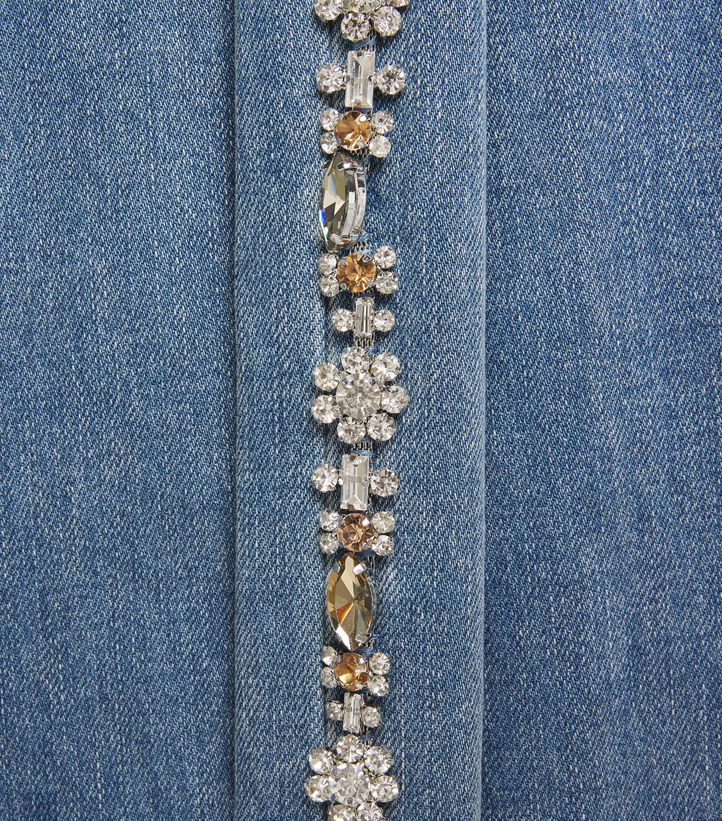 Embellished Straight Jeans BLUE JEAN Image 5