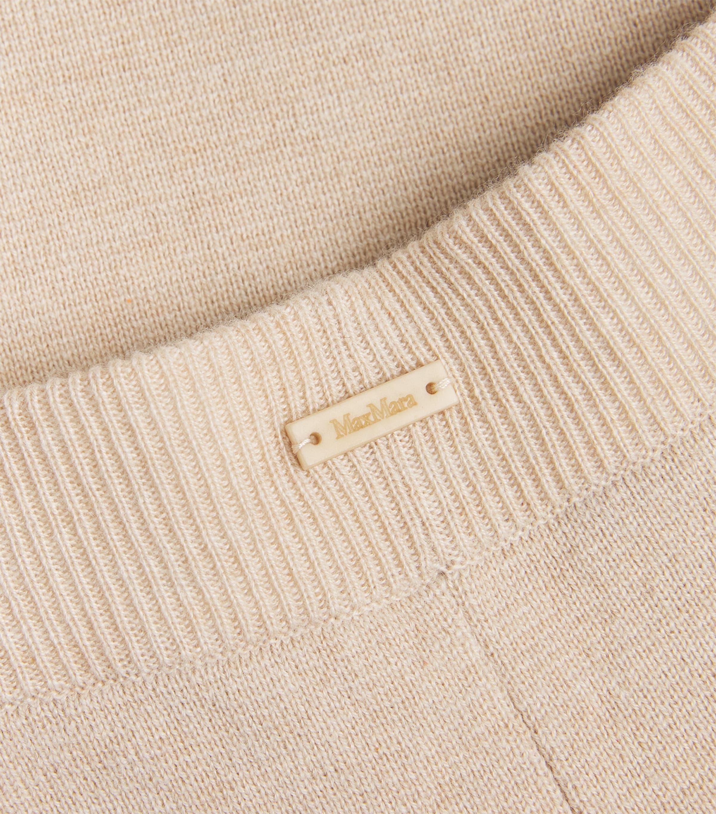 Wool-Cashmere Wide-Leg Trousers BEIGE Image 5