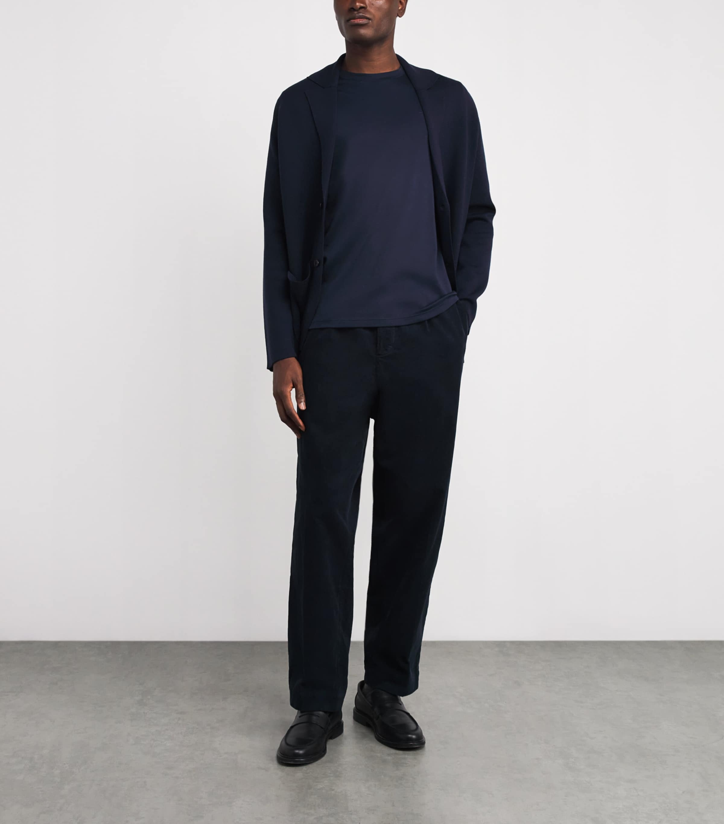 Supima Cotton Embroidered Fin T-Shirt 013 BLUE Image 2