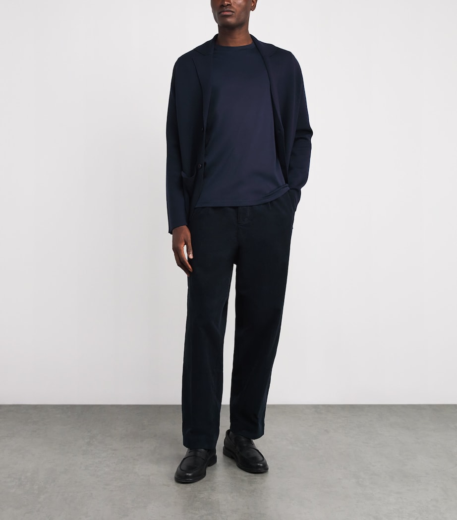 Supima Cotton Embroidered Fin T-Shirt 013 BLUE Image 2