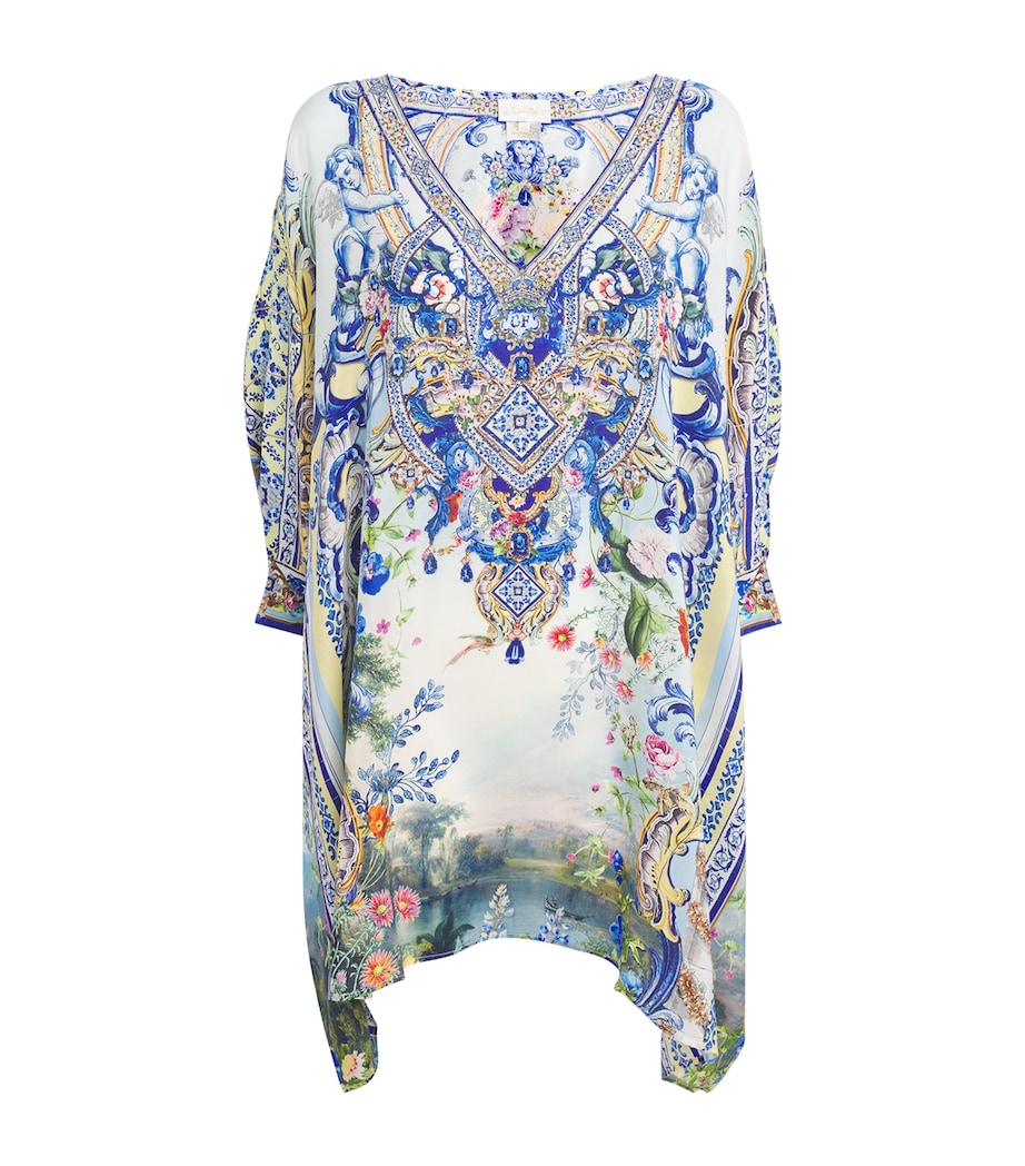 Silk Printed Short Kaftan WALLWOND Image 1