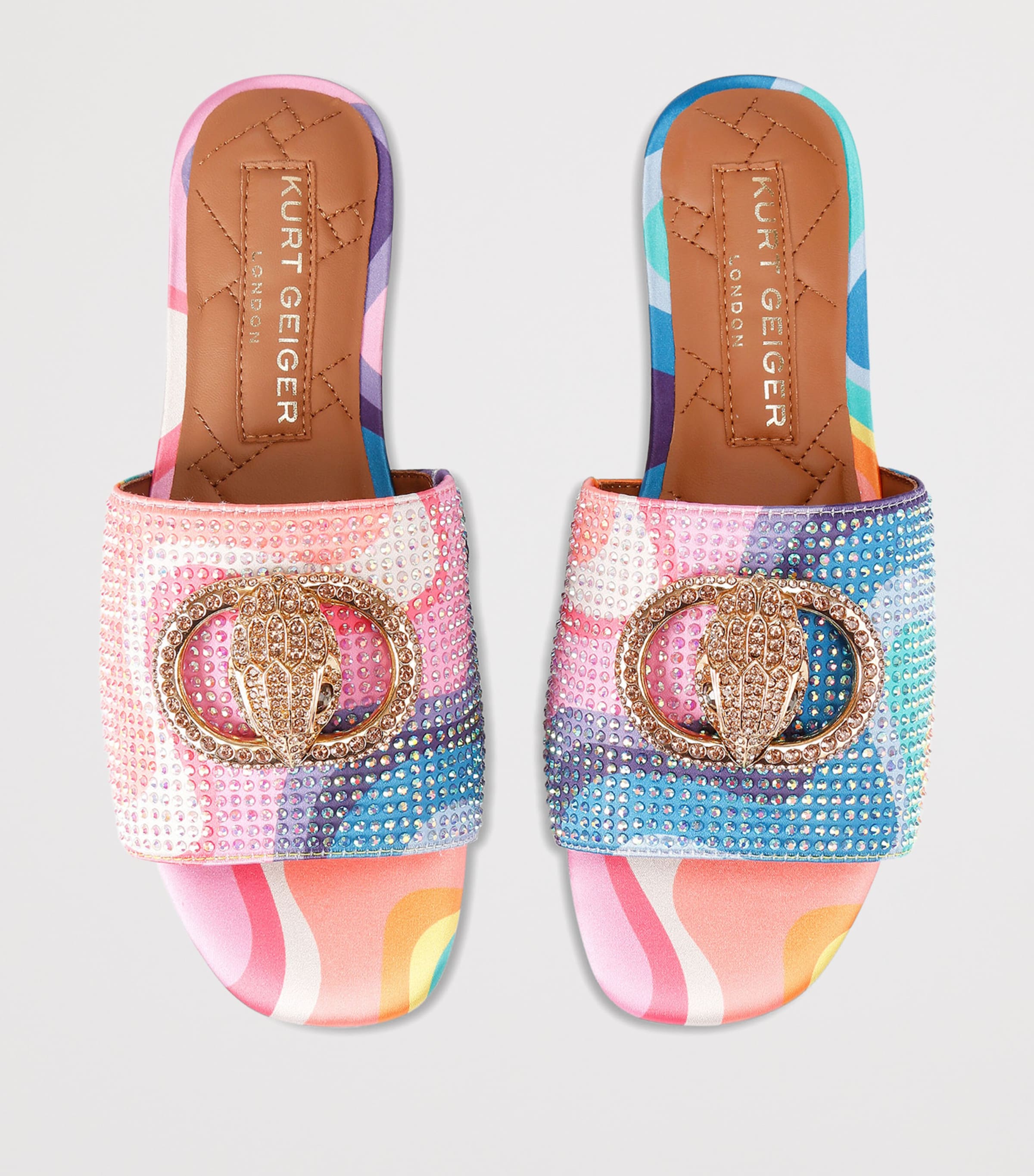 Kurt Geiger London Satin Chelsea Flat Sandals Mult/other Image 3