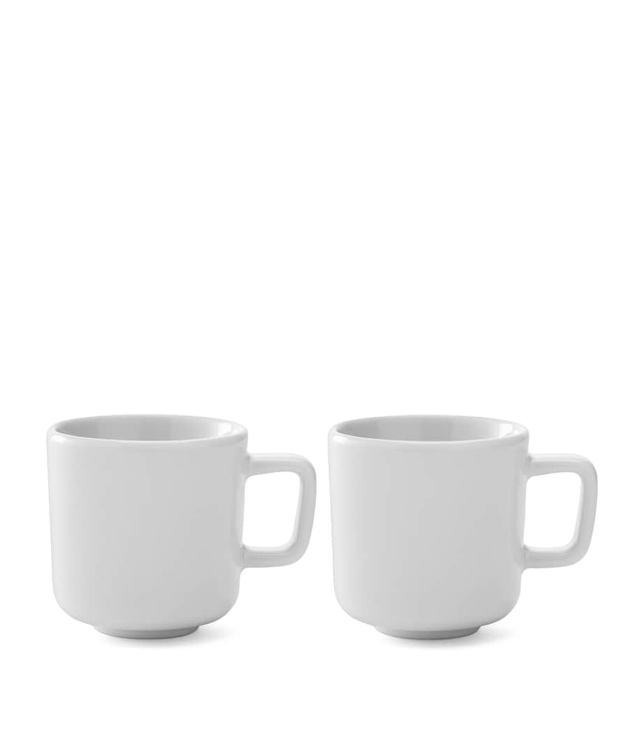 Set of 2 Porcelain Collective Espresso Cups (75ml) WHITE Image 1