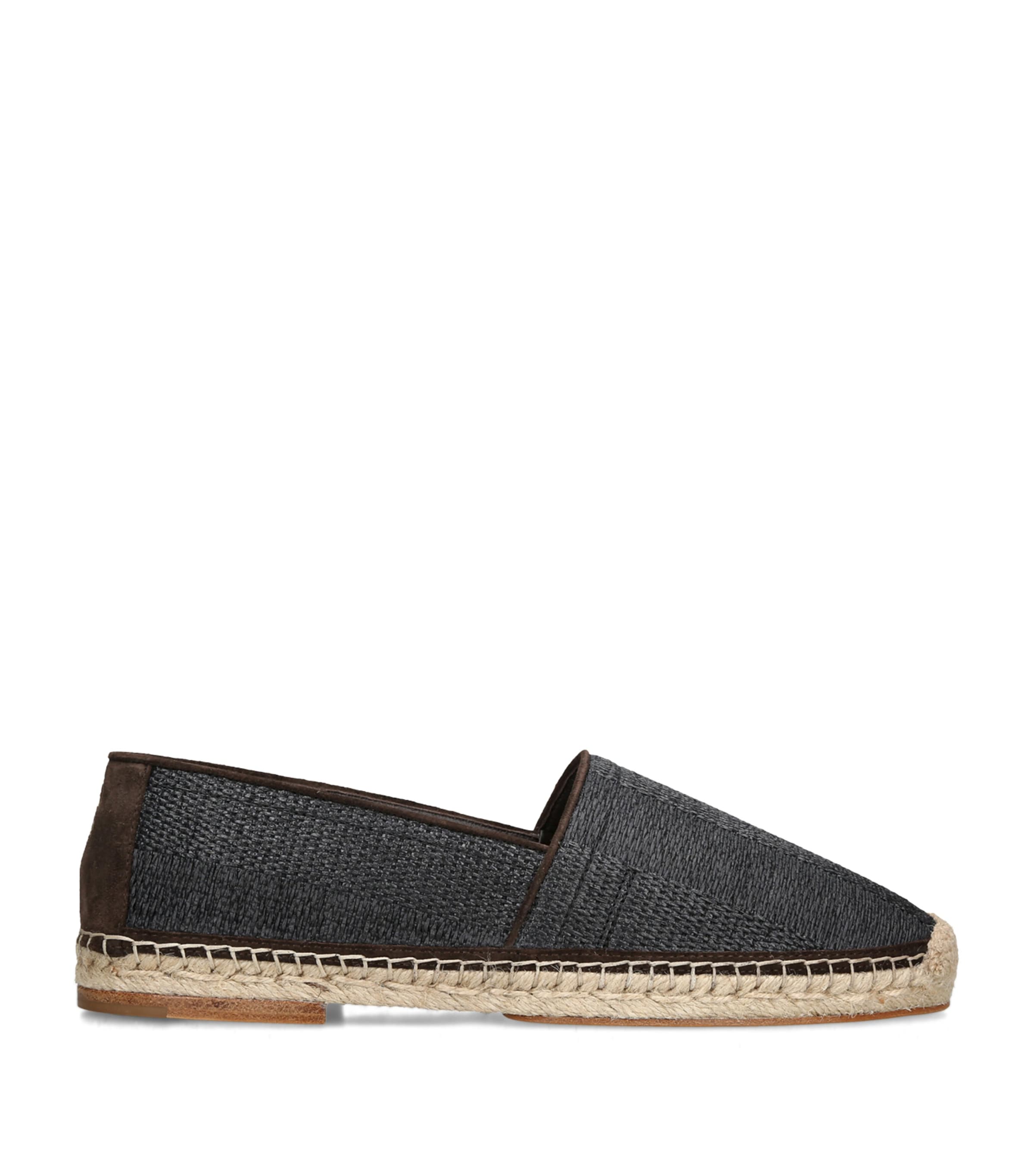 Brunello Cucinelli Suede-Trim Espadrilles Black/comb Image 1