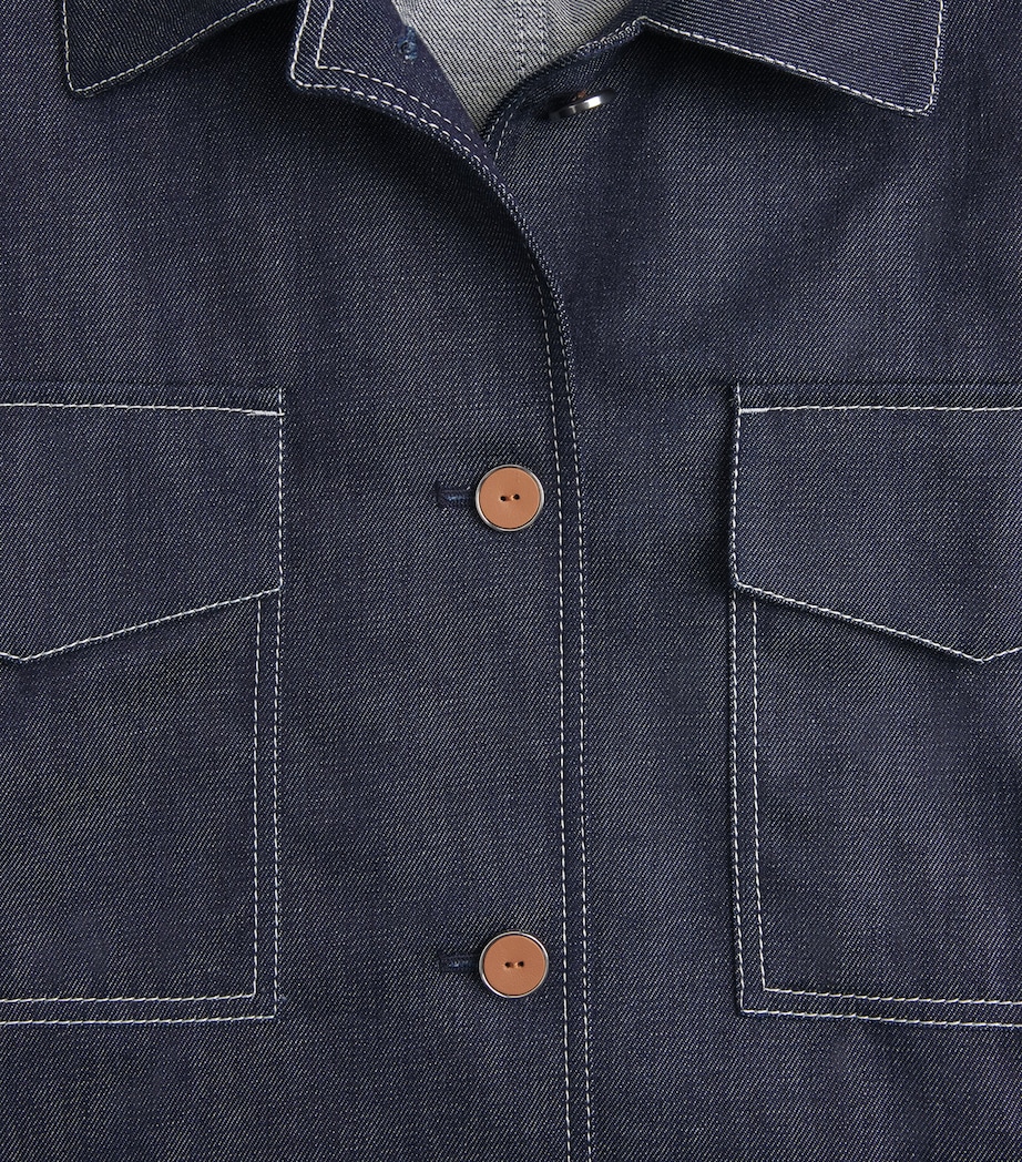 Lafayette 148 Womens Chambray Belted Jacket Shind Shipyard Indg Image 6