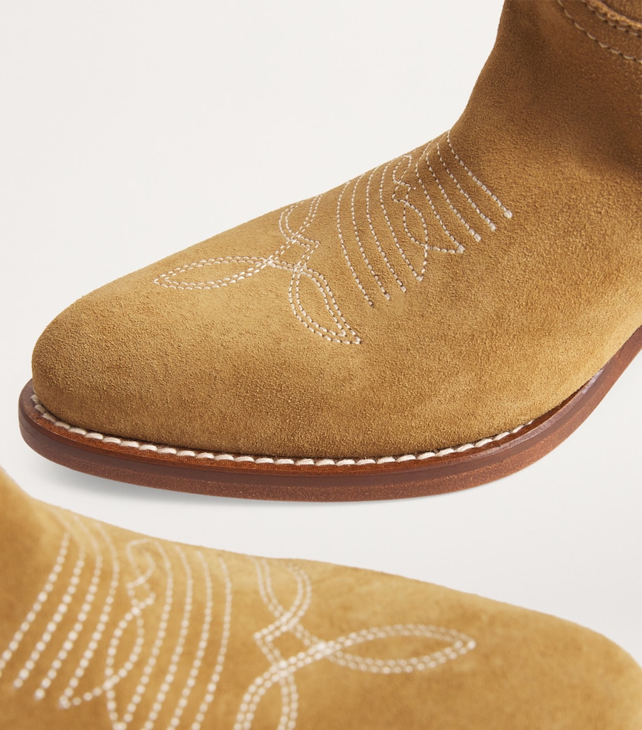 Polo Ralph Lauren Suede Knee-High Boots 35 Caramel Image 5