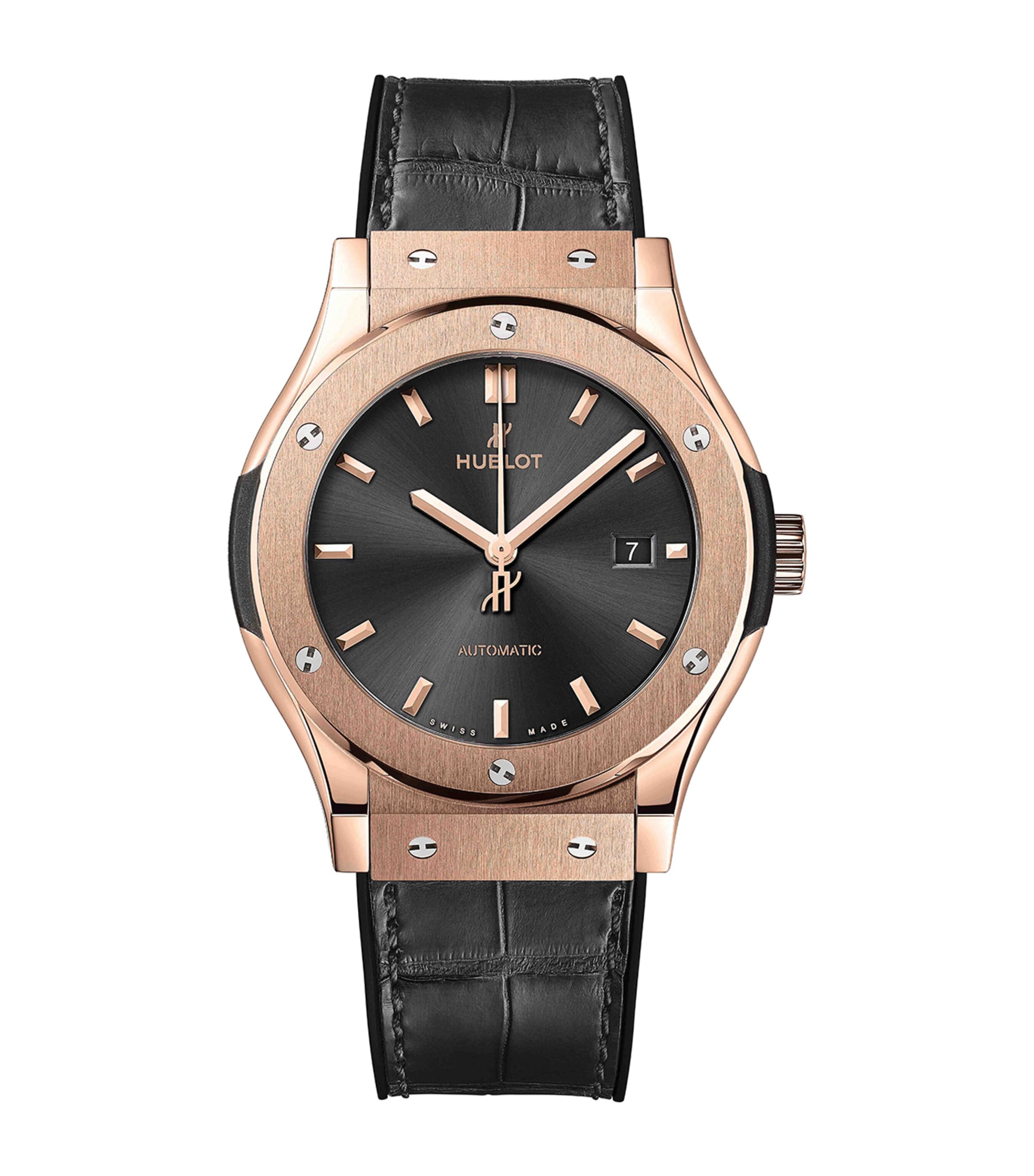 Shop Hublot King Gold Classic Fusion Watch In Grey